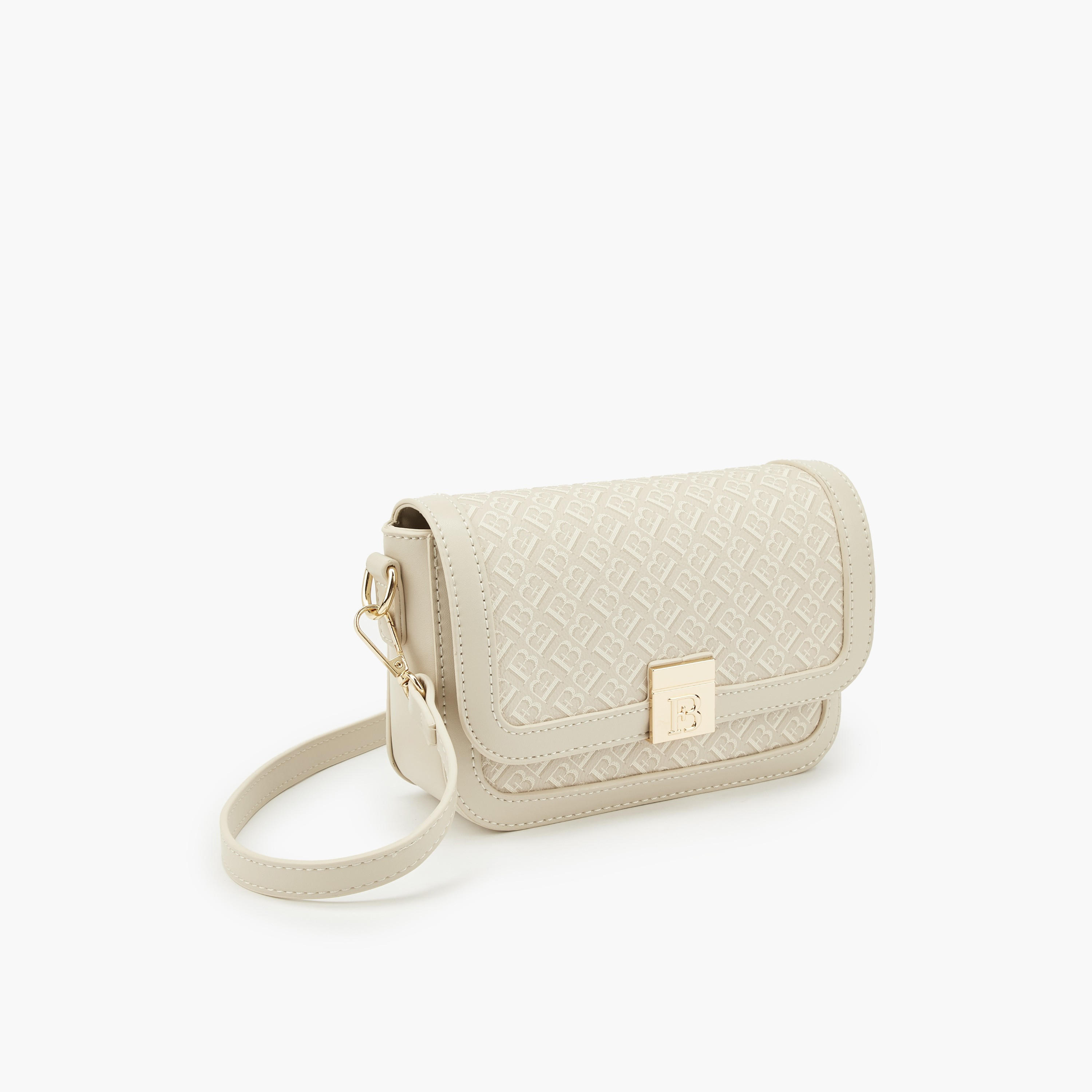 شنطة كروس بودي طبعة المونوغرام وحزام قابل للفصل من فلورا بيلا-women-bagsandwallets-handbags-image-3