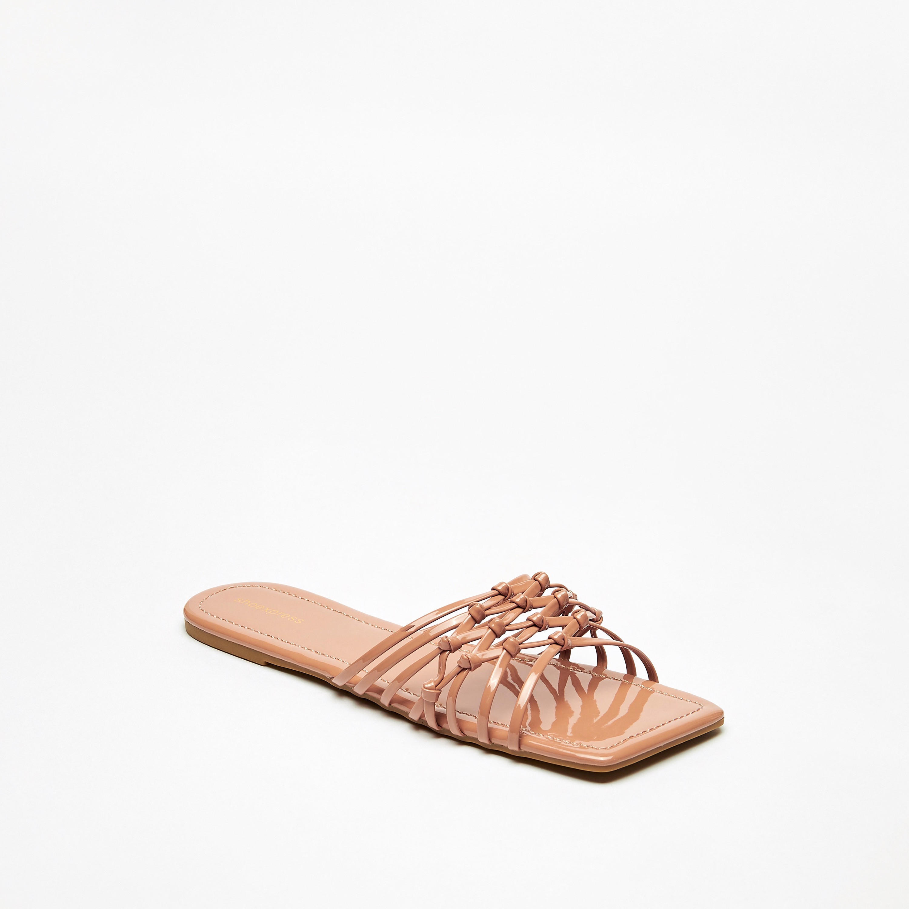 Square Toe Strappy Slide Sandals-women-shoes-flats-sandals-image-1