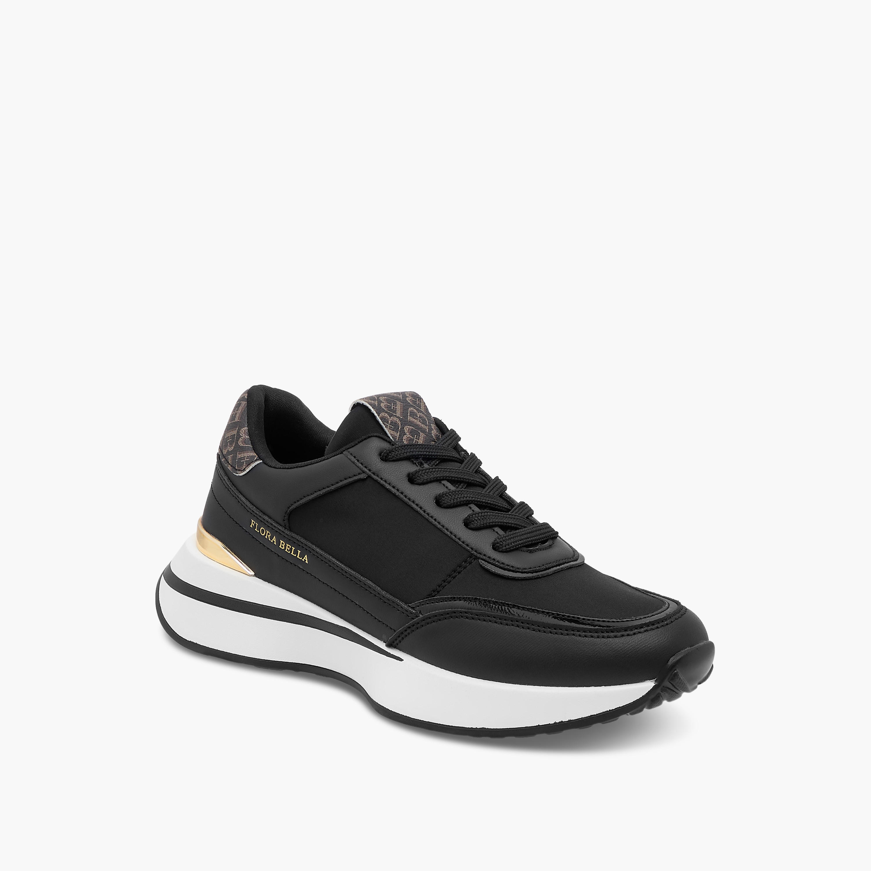 Flora Bella Monogram Print Sneakers with Lace-Up Closure-women-shoes-sneakers-image-2