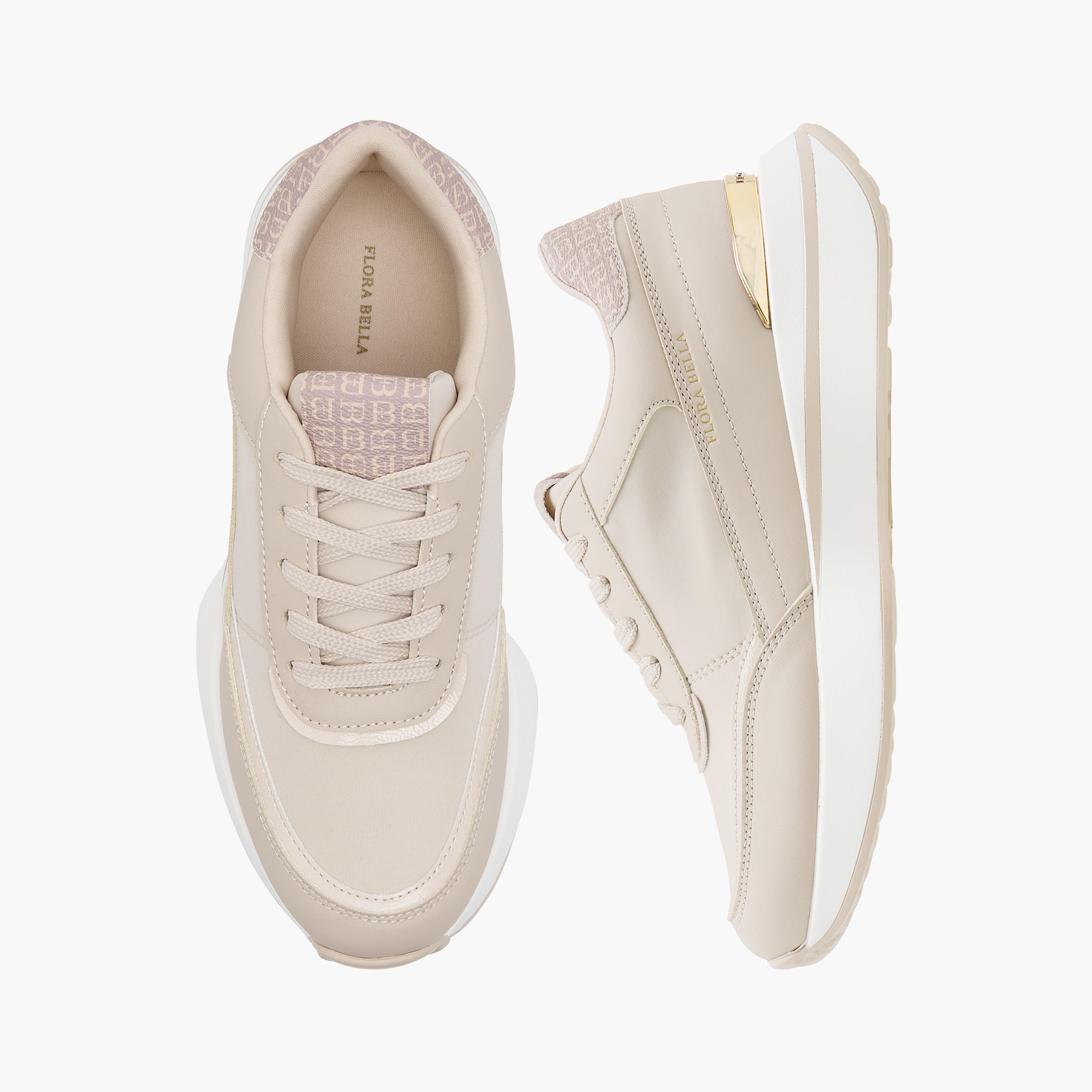 Flora Bella Monogram Print Sneakers with Lace-Up Closure-women-shoes-sneakers-image-1