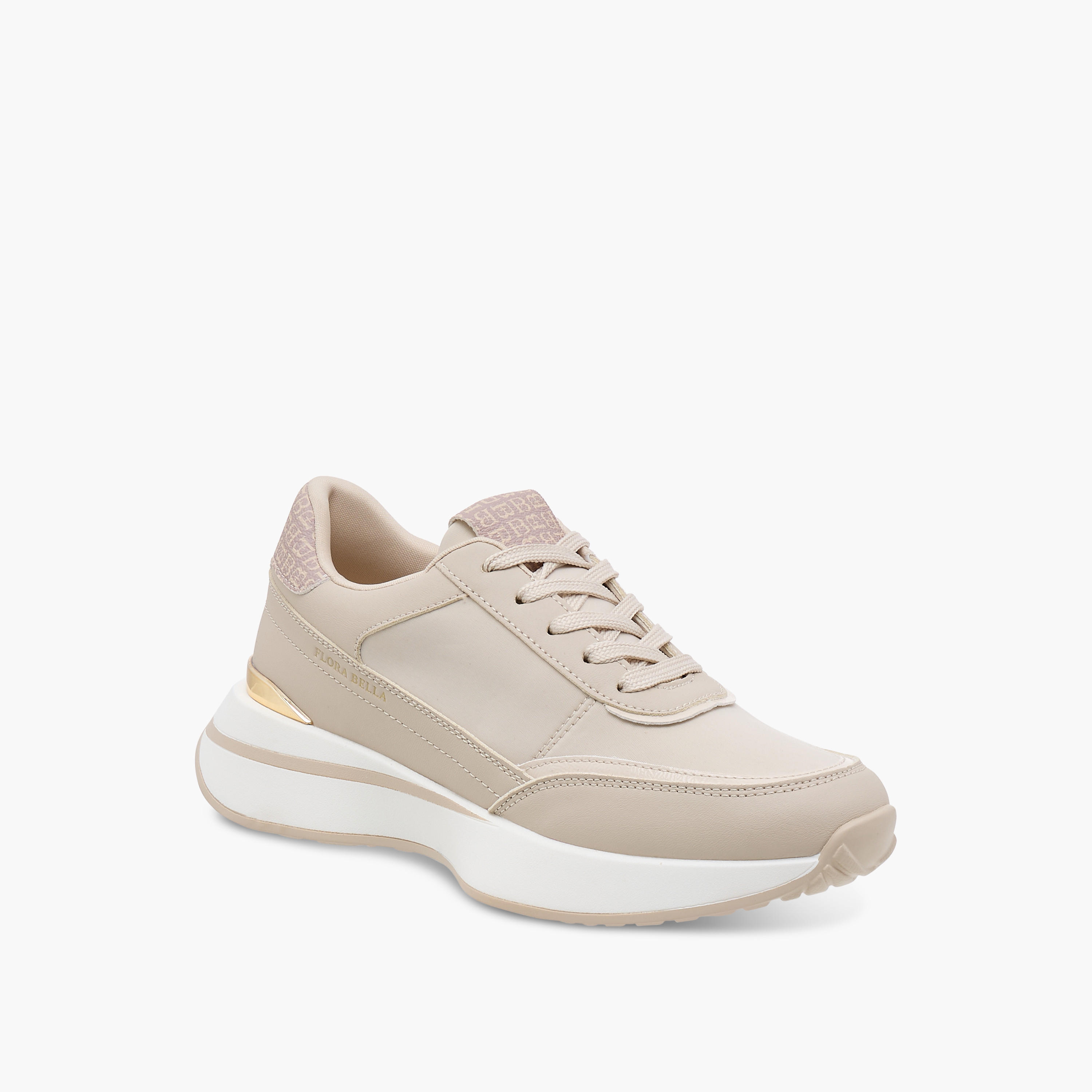 Flora Bella Monogram Print Sneakers with Lace-Up Closure-women-shoes-sneakers-image-2