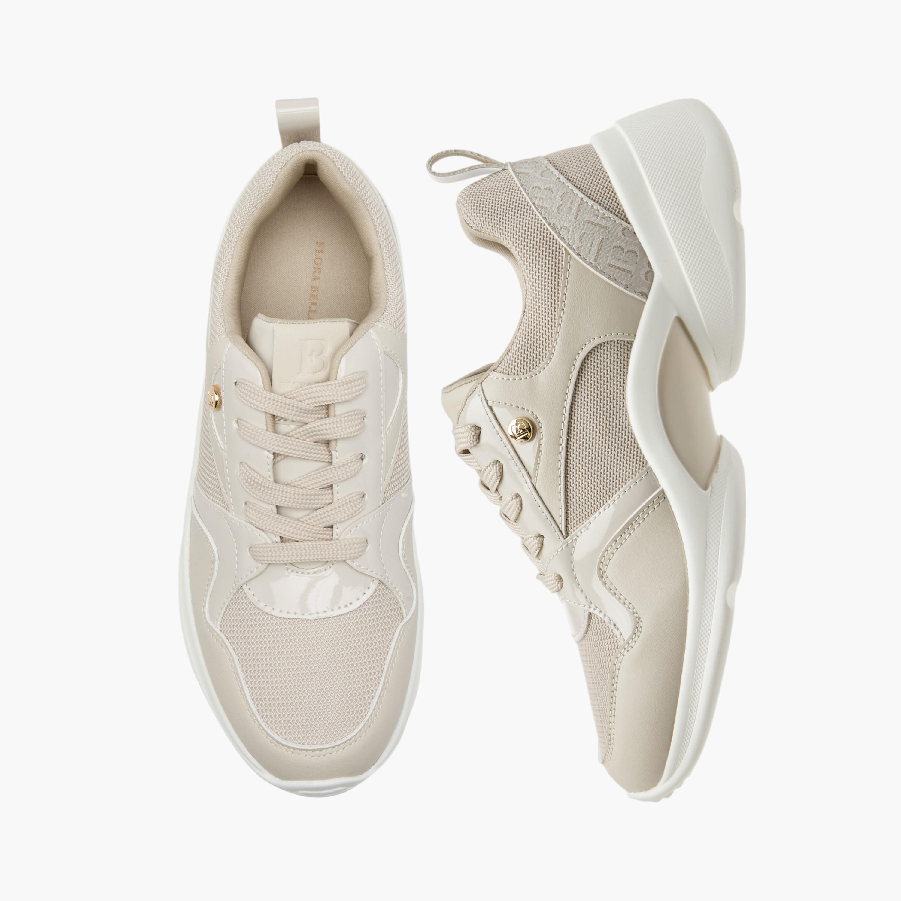 Flora Bella Monogram Detail Lace-Up Sneakers-women-shoes-sneakers-image-1