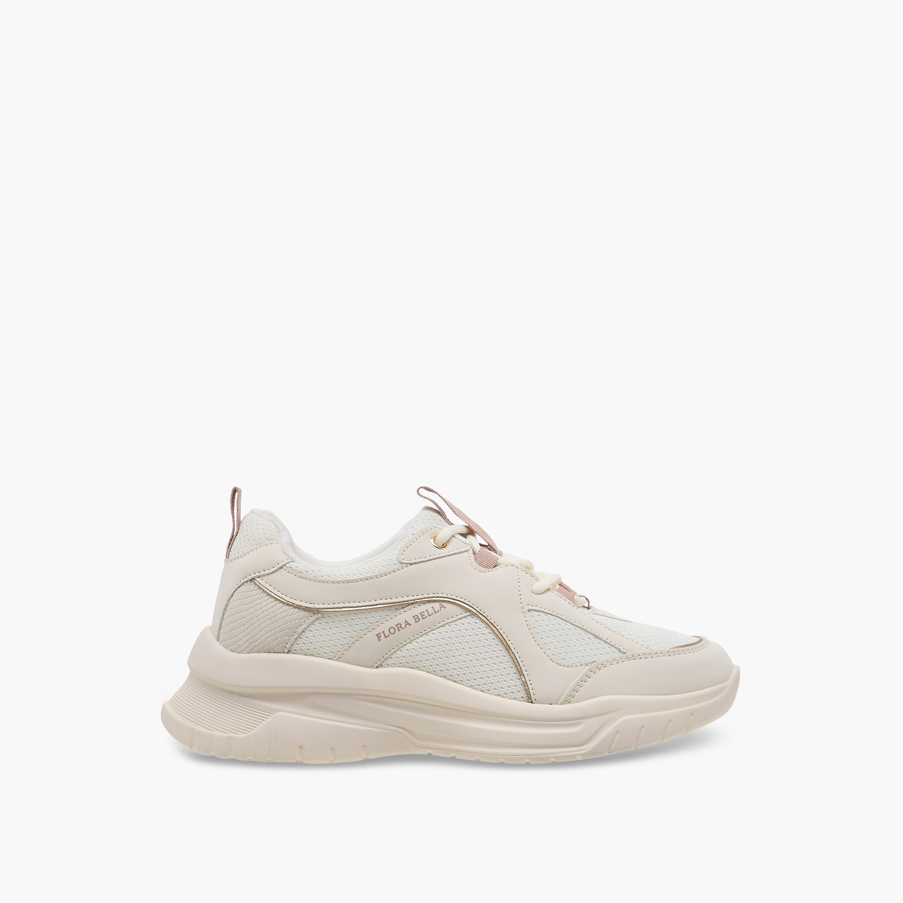 Flora Bella Panelled Sneakers with Lace-Up Closure-women-shoes-sneakers-image-3