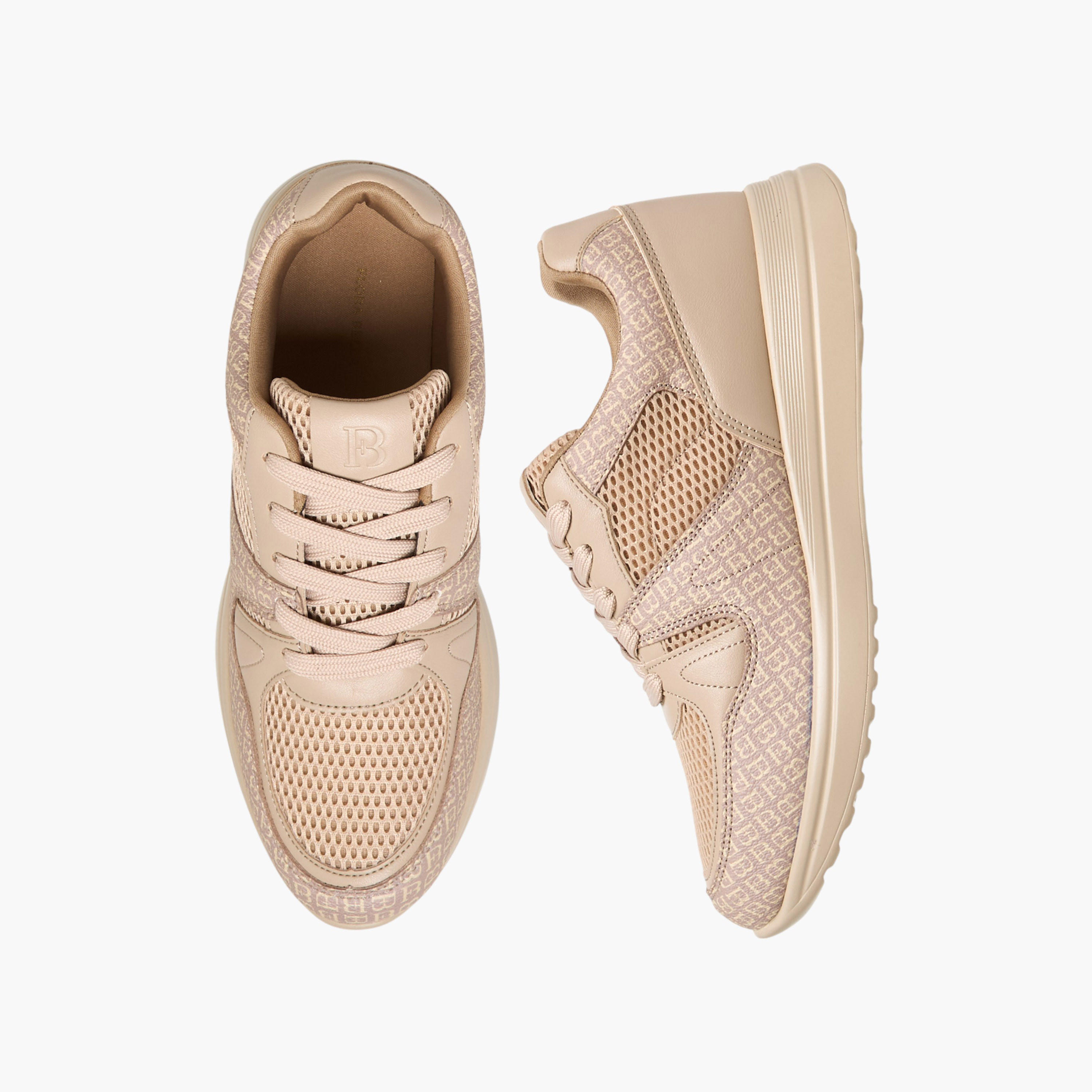 Flora Bella Women Mongram Print Lace-Up Sneakers-women-shoes-sneakers-image-1