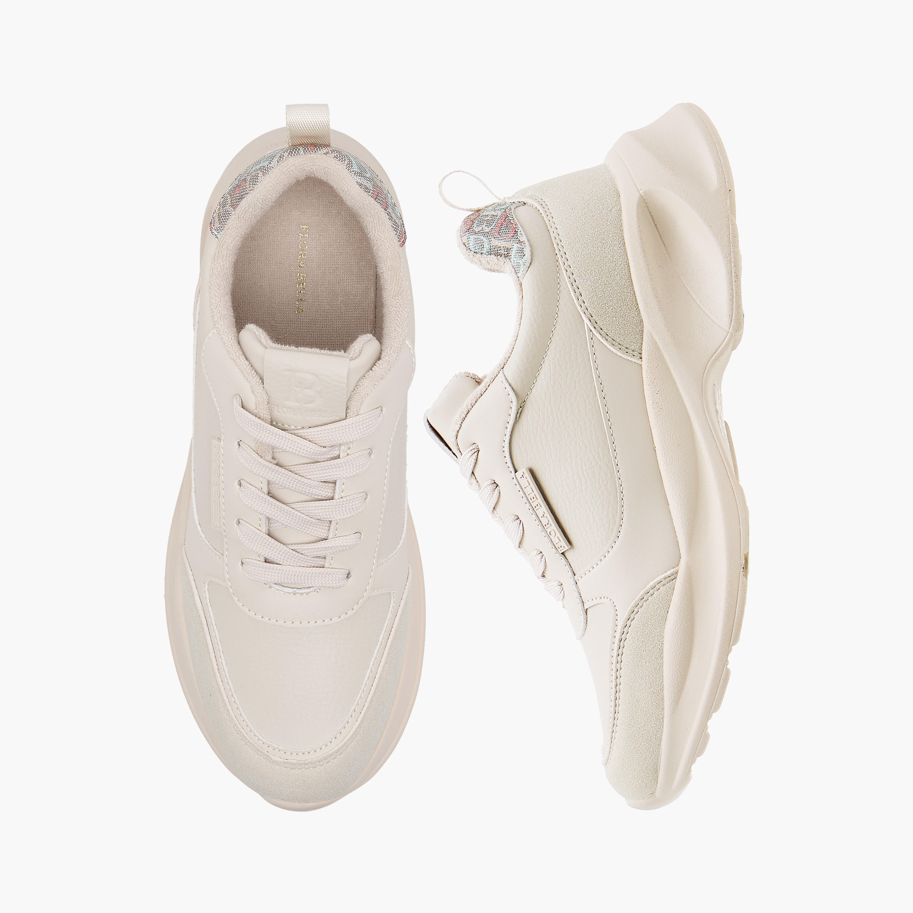Flora Bella Logo Detail Sneakers with Lace-Up Closure-women-shoes-sneakers-image-1