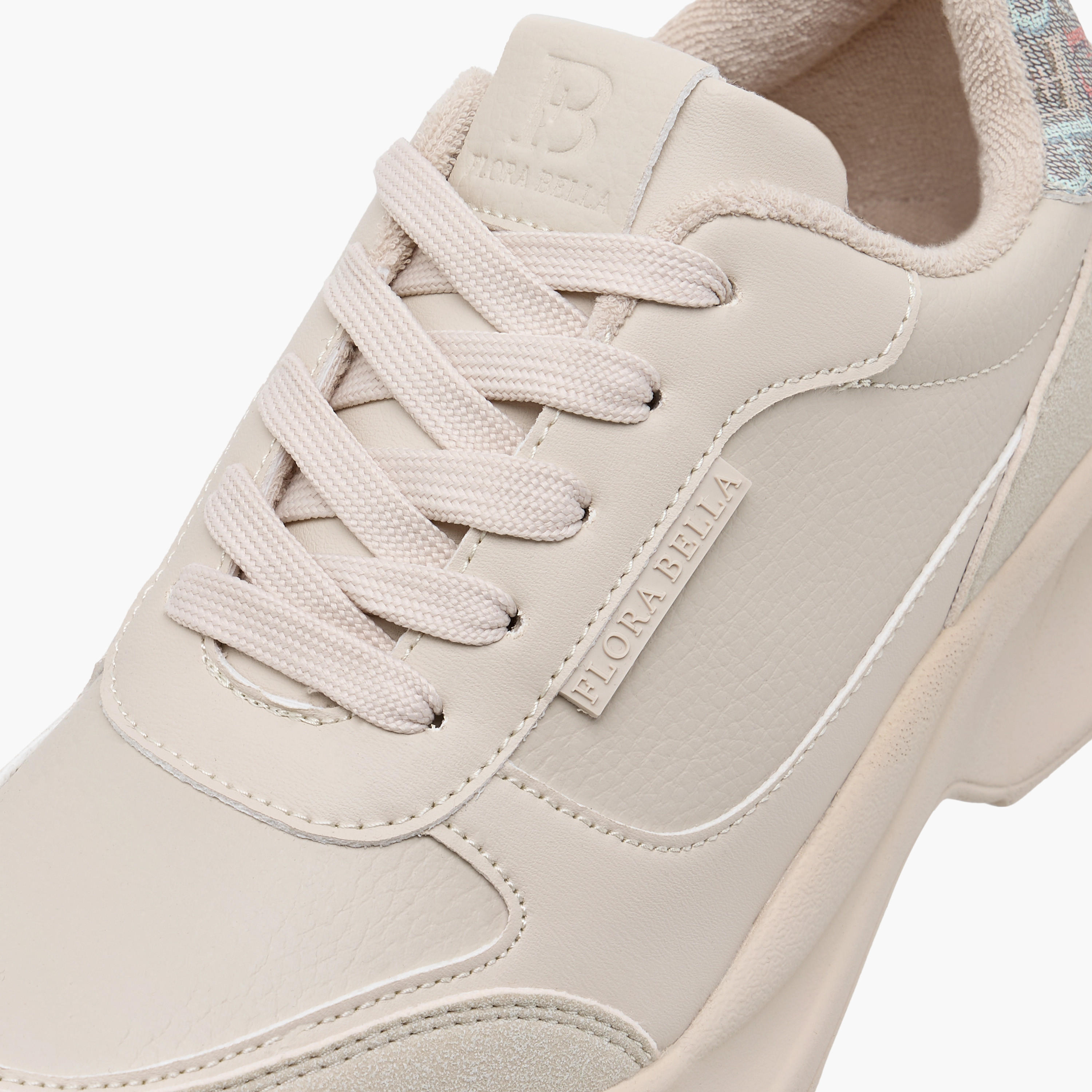 Flora Bella Logo Detail Sneakers with Lace-Up Closure-women-shoes-sneakers-image-4