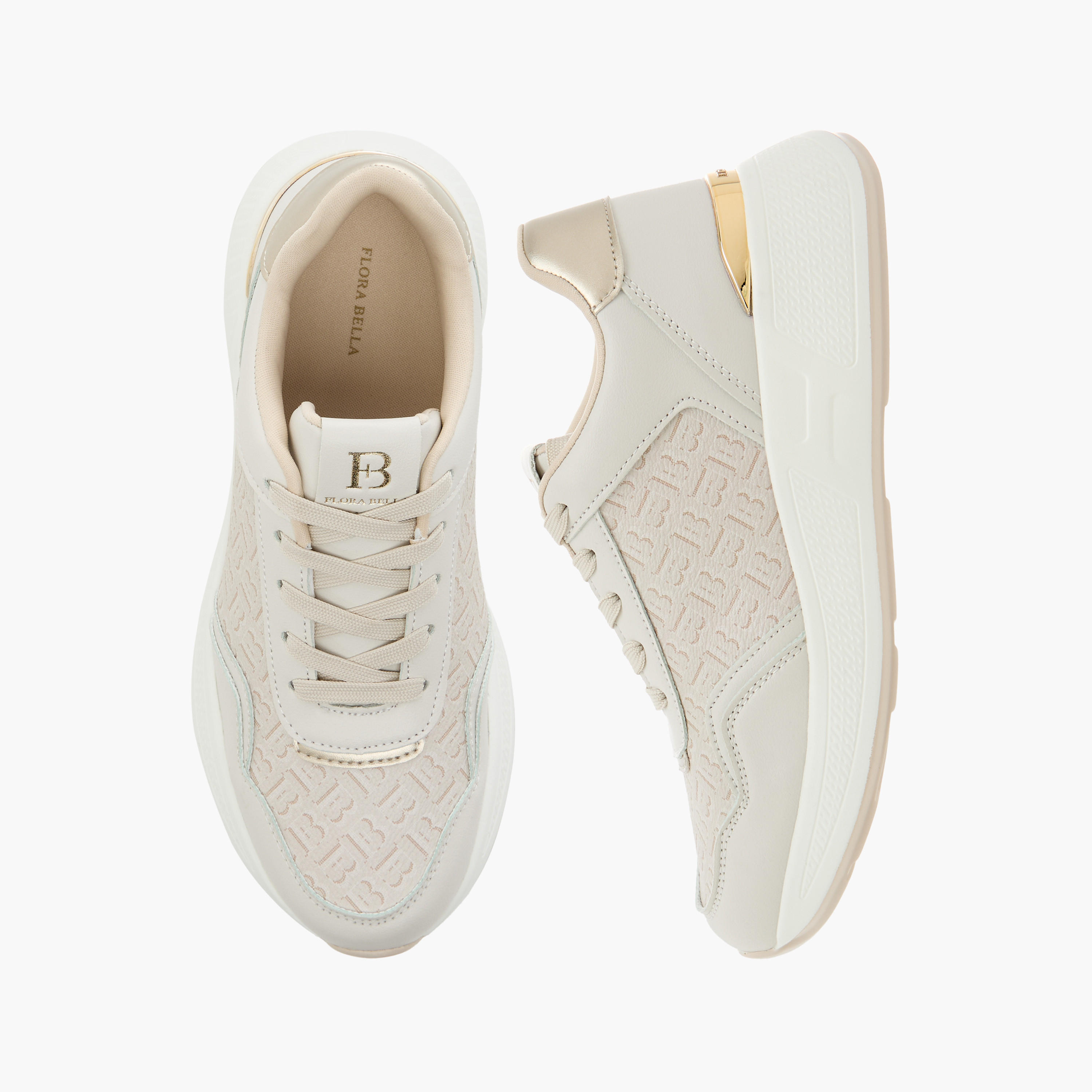 Flora Bella Monogram Print Sneakers with Lace-Up Closure-women-shoes-sneakers-image-1