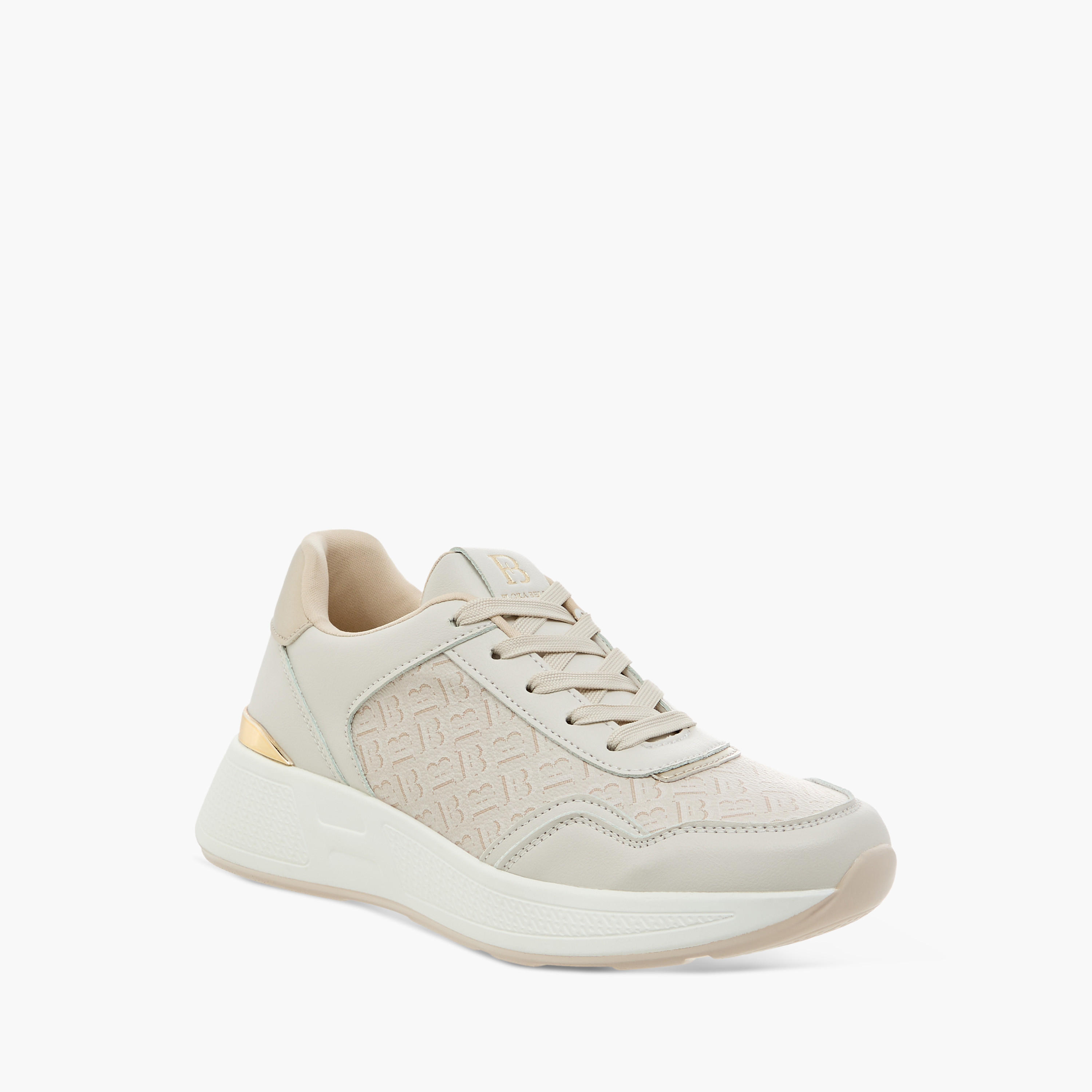 Flora Bella Monogram Print Sneakers with Lace-Up Closure-women-shoes-sneakers-image-2