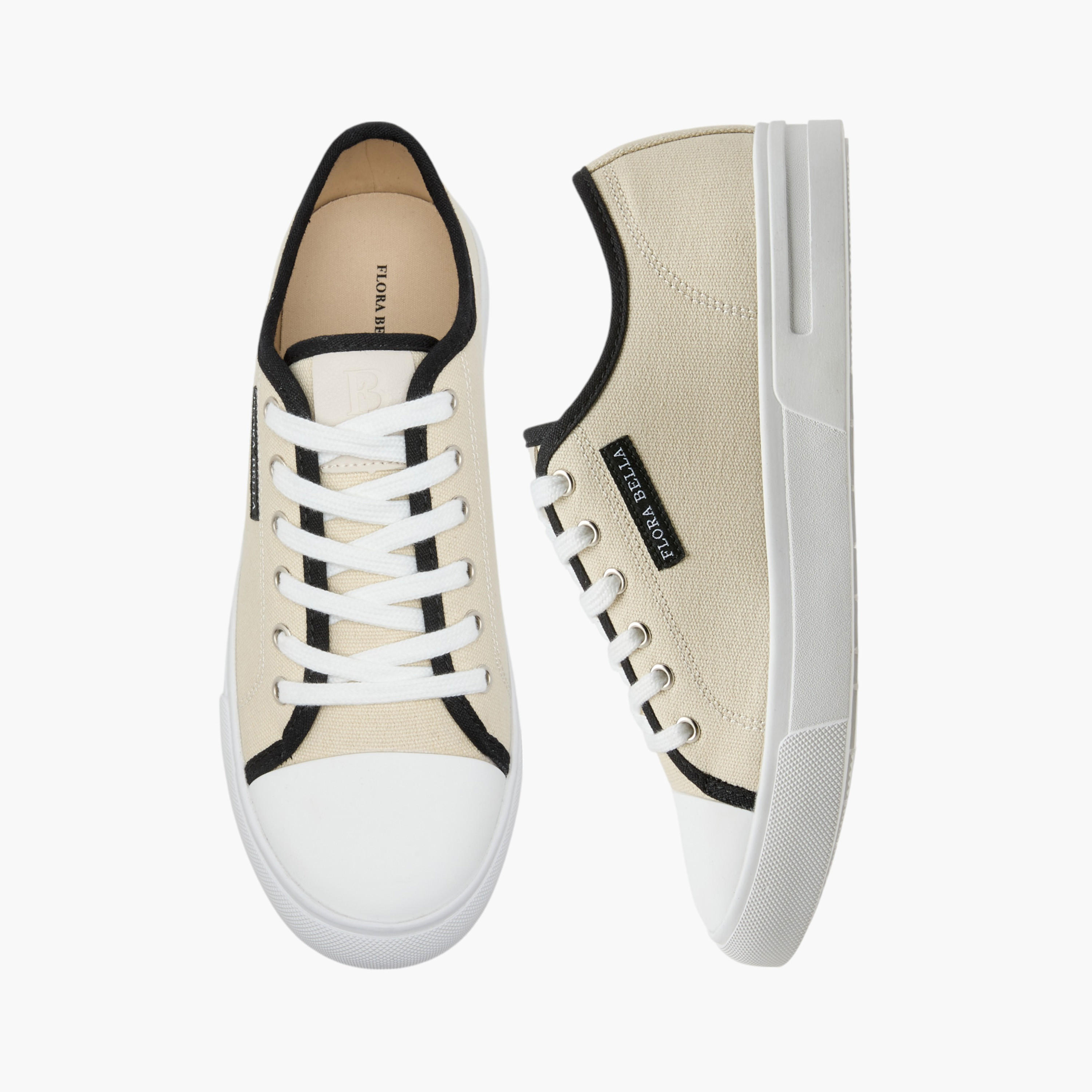 حذاء سنيكرز برباط إغلاق وتفاصيل شعار من فلورا بيلا-women-shoes-sneakers-image-1