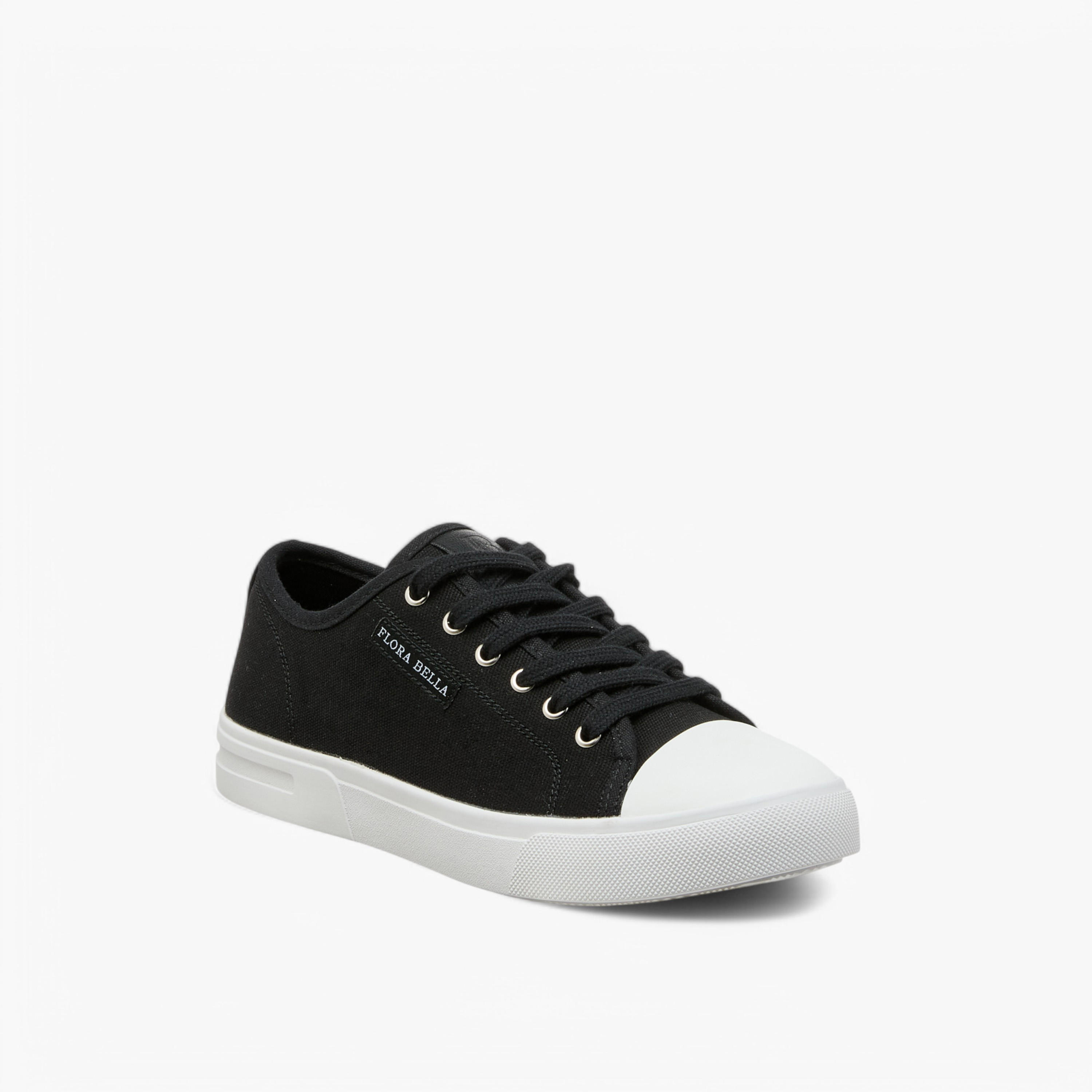 حذاء سنيكرز برباط إغلاق وتفاصيل شعار من فلورا بيلا-women-shoes-sneakers-image-2