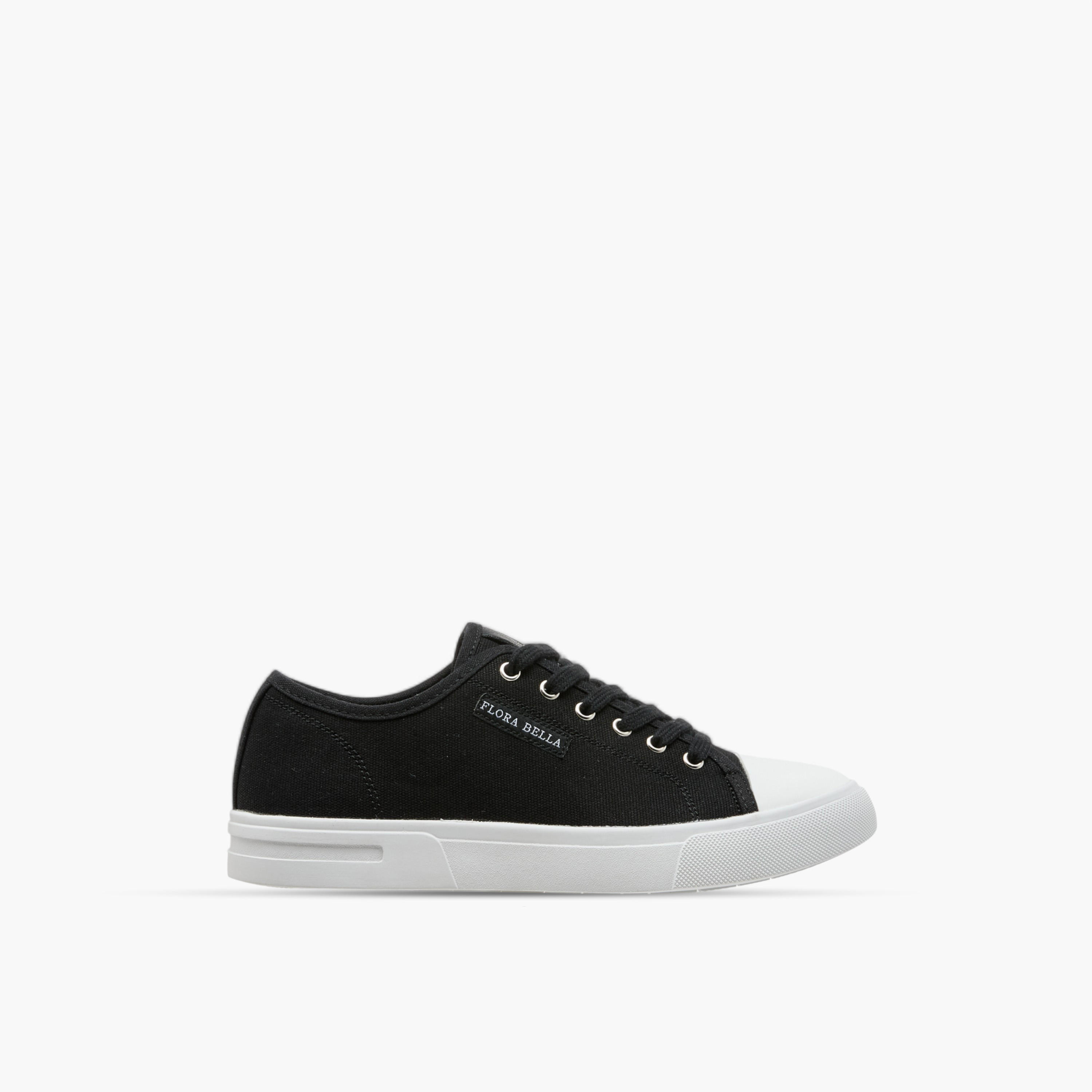 حذاء سنيكرز برباط إغلاق وتفاصيل شعار من فلورا بيلا-women-shoes-sneakers-image-3