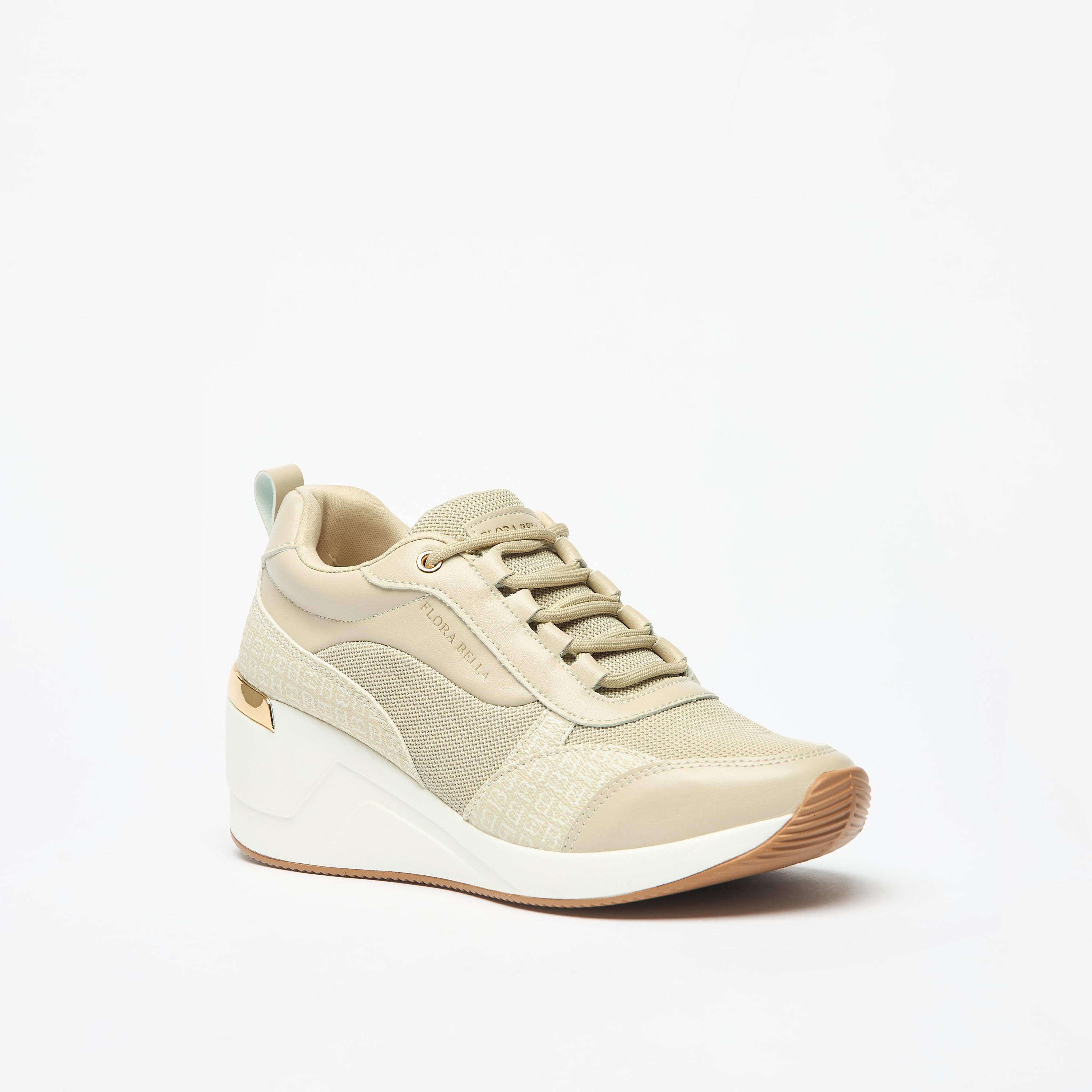Flora Bella Monogram Wedge Sneakers with Lace-Up Closure-women-shoes-sneakers-image-6
