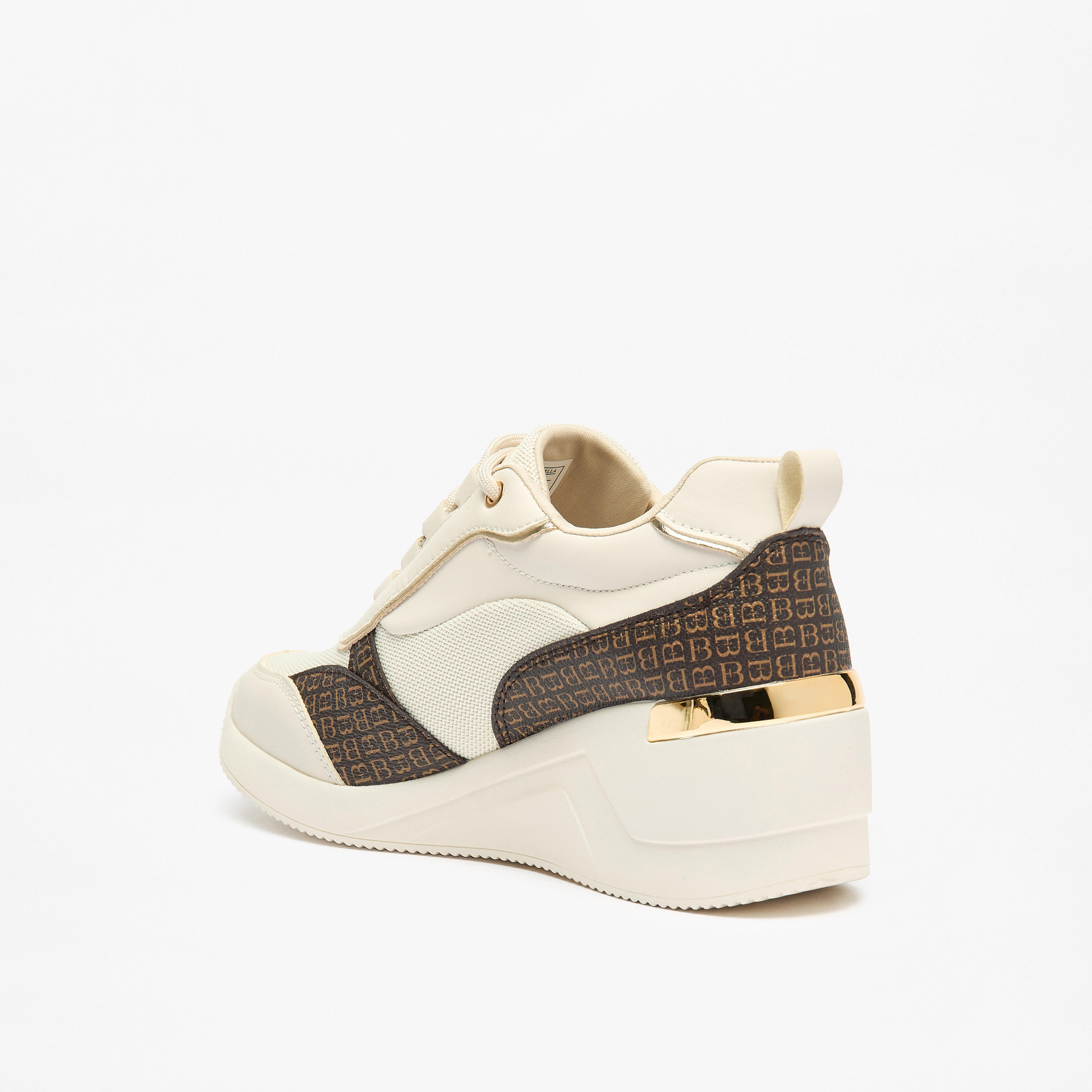 Flora Bella Monogram Wedge Sneakers with Lace-Up Closure-women-shoes-sneakers-image-2