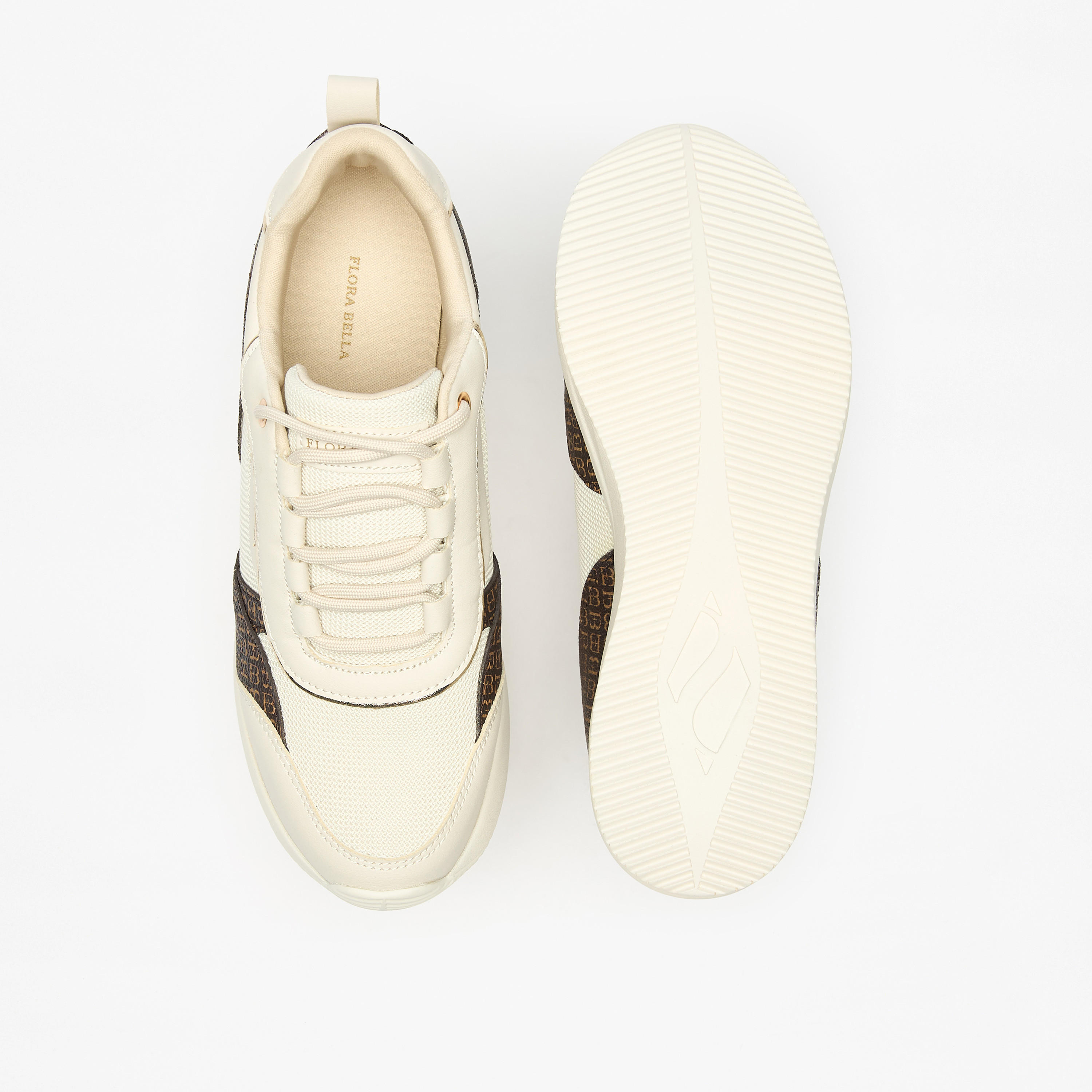 Flora Bella Monogram Wedge Sneakers with Lace-Up Closure-women-shoes-sneakers-image-4