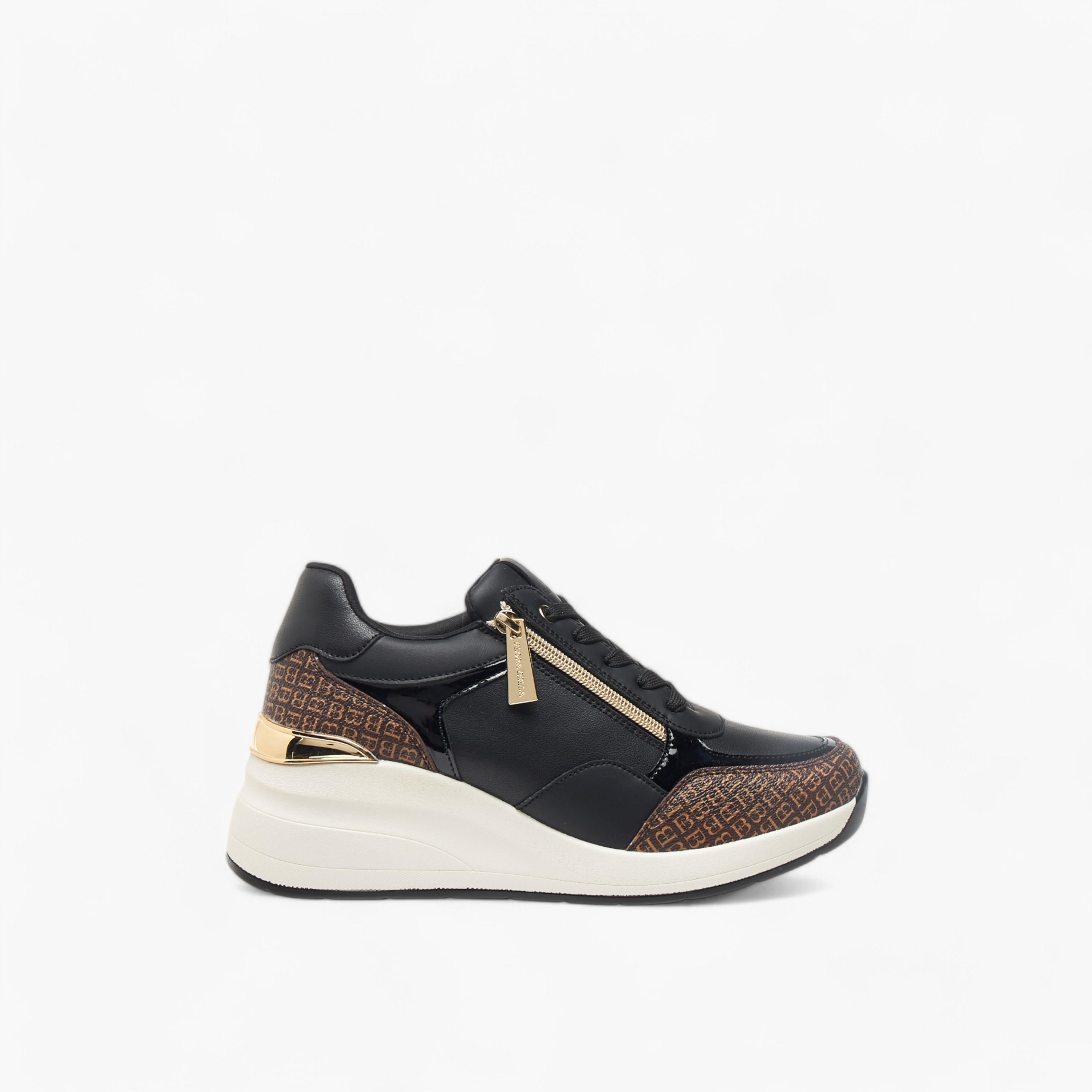 Flora Bella Monogram Print Sneakers with Lace-Up Closure-women-shoes-sneakers-image-3