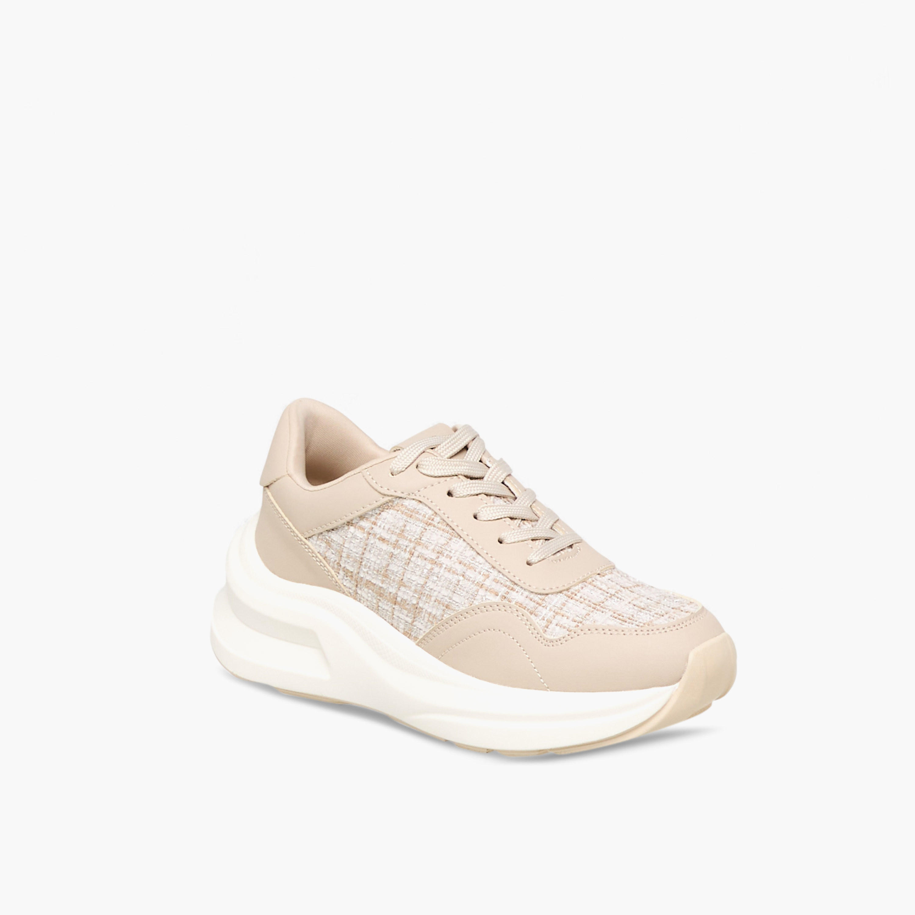 حذاء سنيكرز بألواح ورباط للنساء من فلورا بيلا-women-shoes-sneakers-image-2