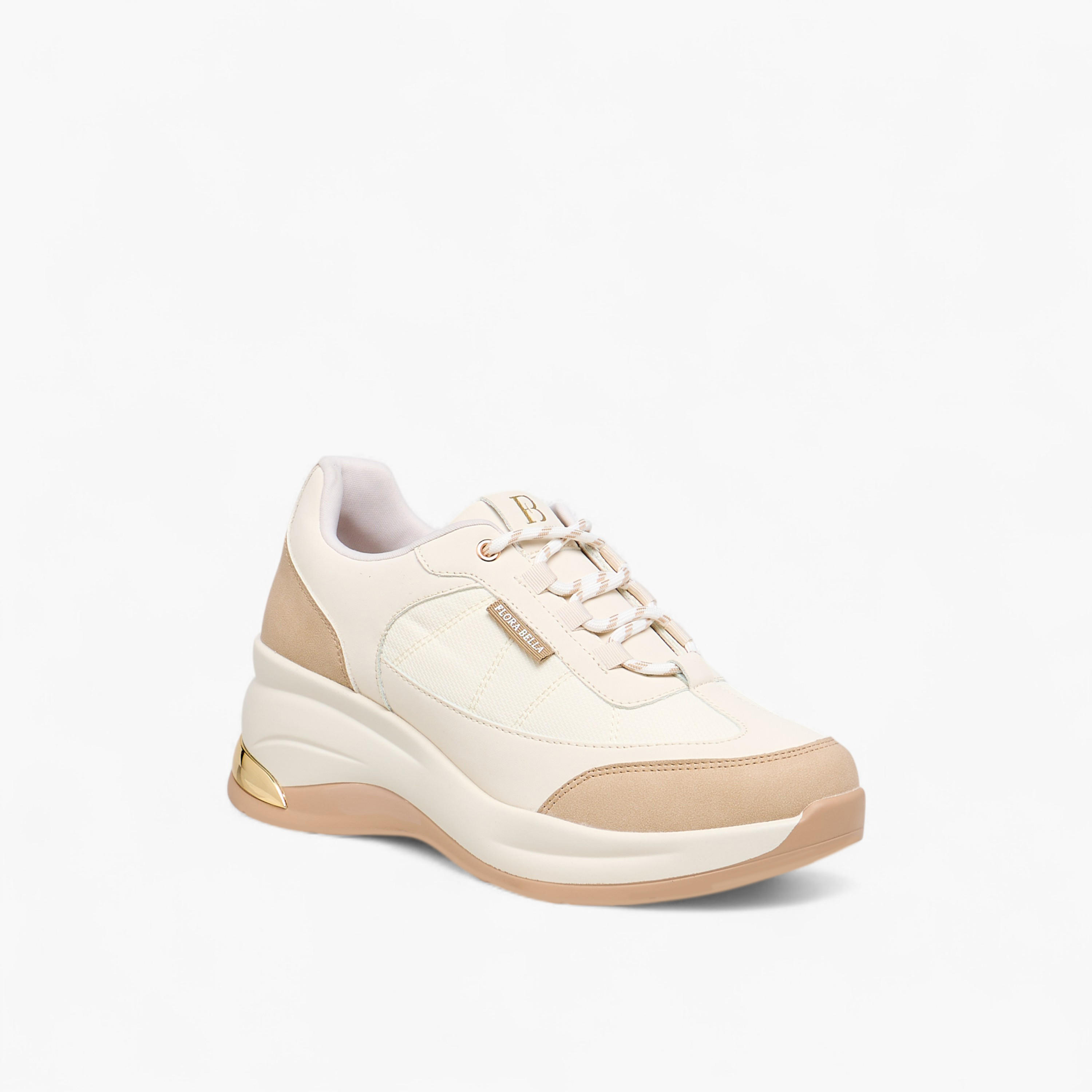 Flora Bella Panelled Sneakers with Lace-Up Closure-women-shoes-sneakers-image-2
