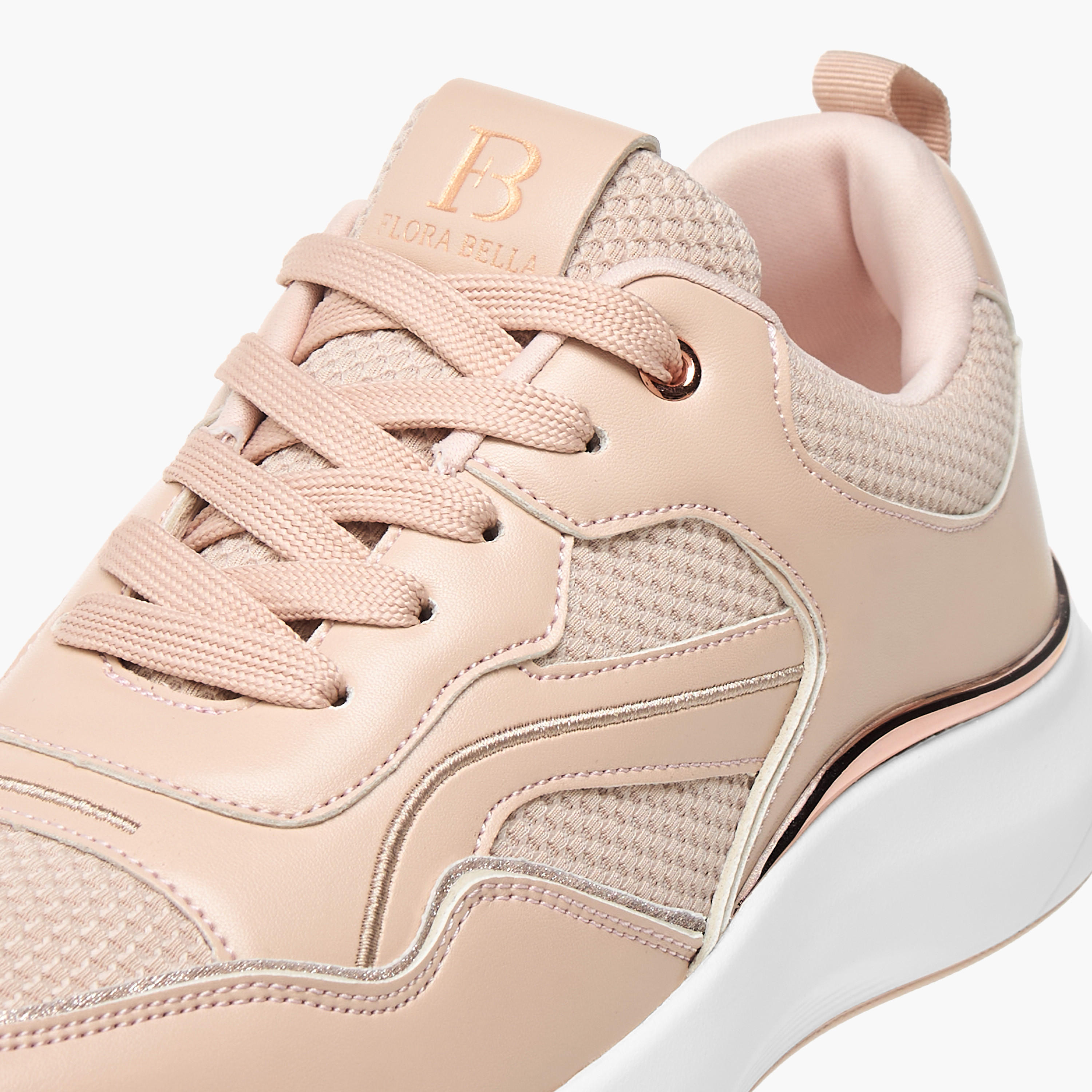 Flora Bella Panelled Ankle Sneakers with Lace-Up Closure-women-shoes-sneakers-image-4