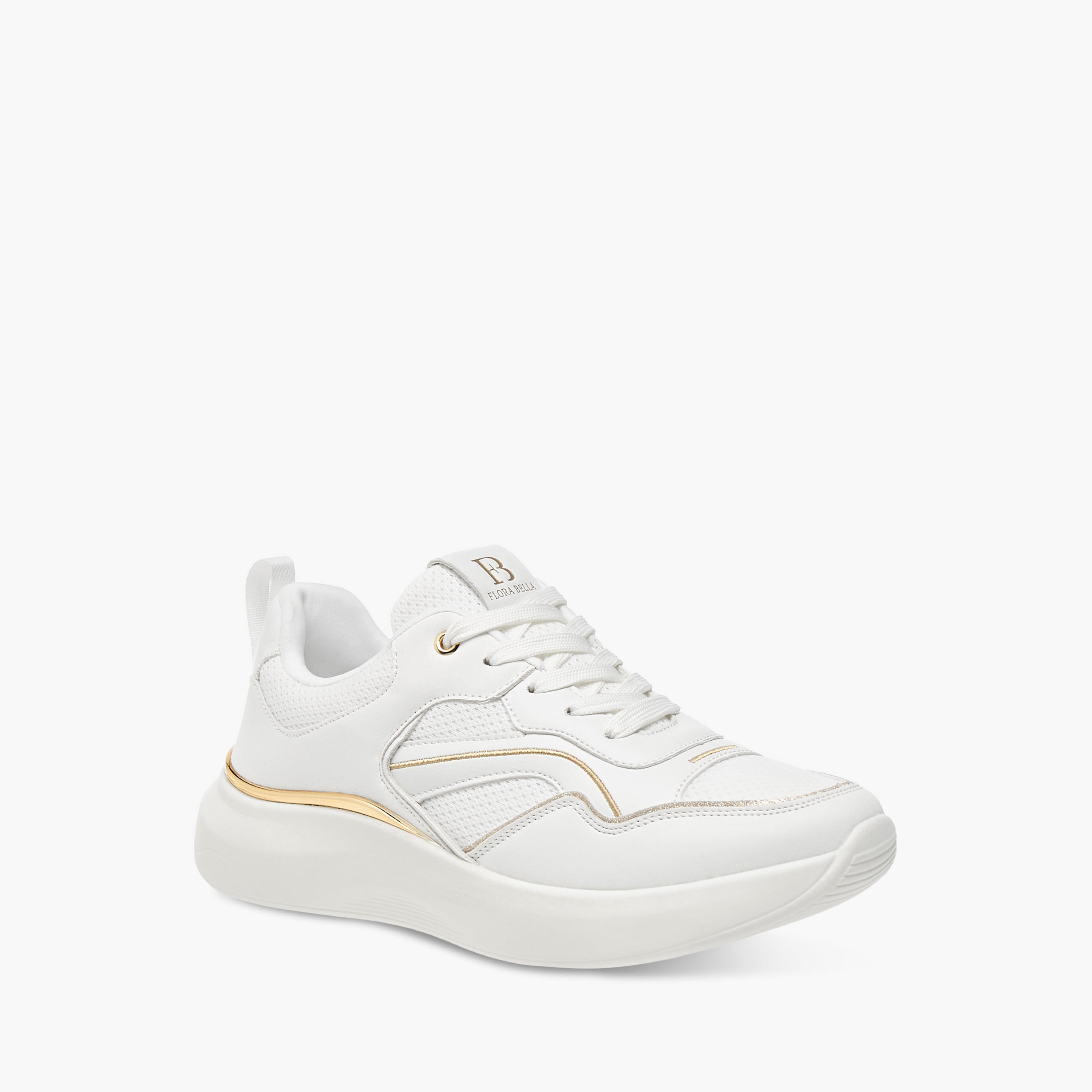 Flora Bella Panelled Ankle Sneakers with Lace-Up Closure-women-shoes-sneakers-image-2