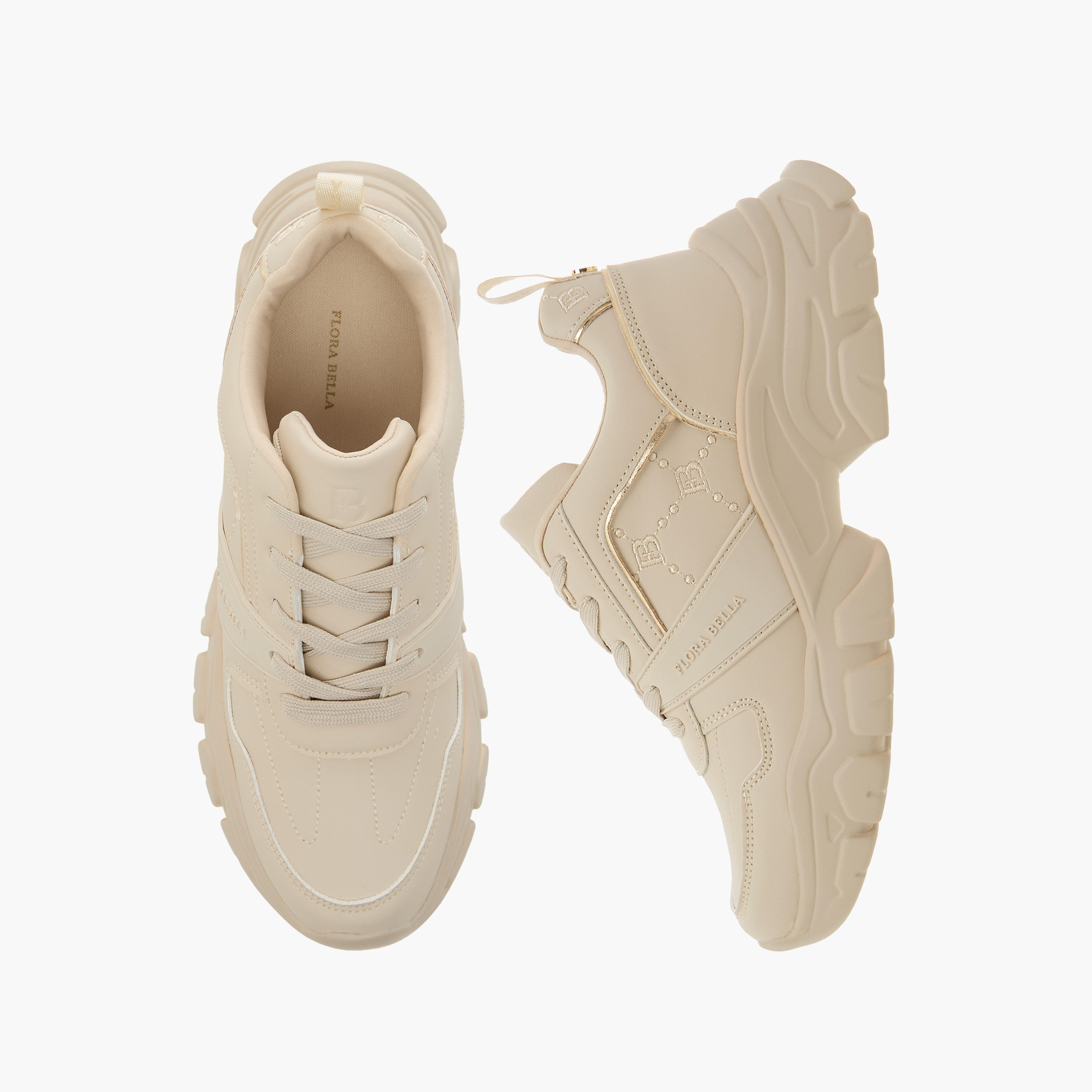Flora Bella Logo Embroidered Sneakers with Lace-Up Closure-women-shoes-sneakers-image-1