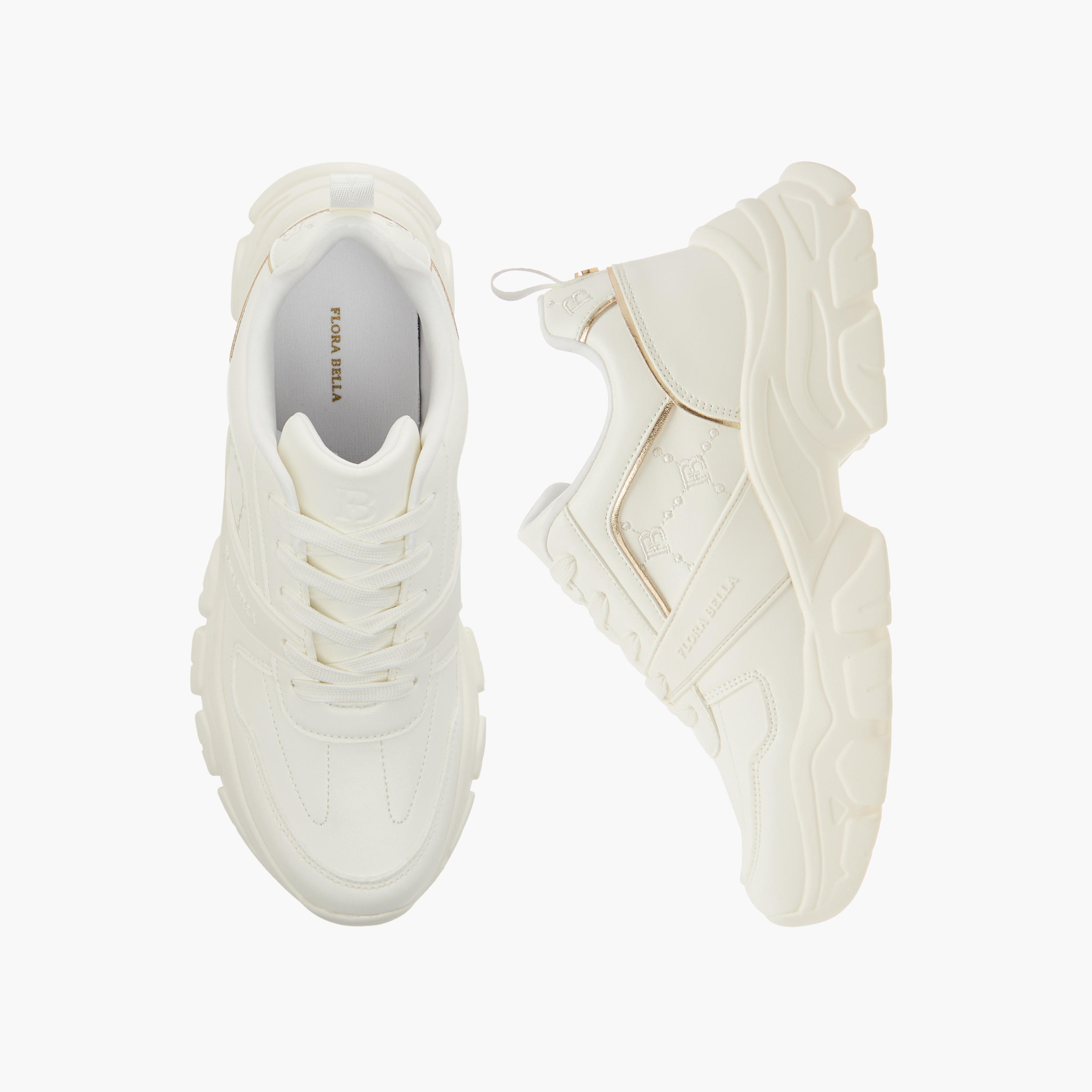 Flora Bella Logo Embroidered Sneakers with Lace-Up Closure-women-shoes-sneakers-image-1
