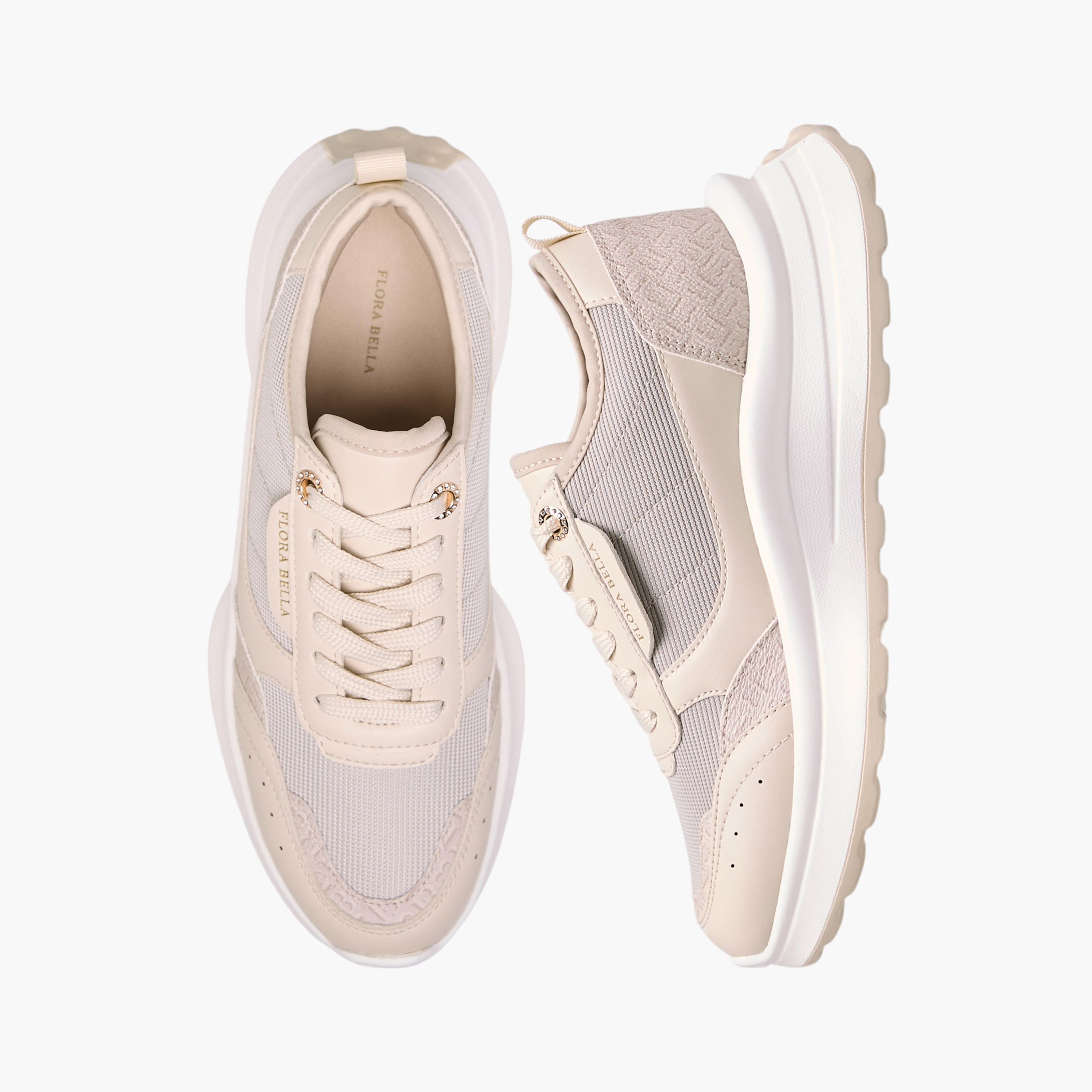 Flora Bella Monogram Print Sneakers with Lace-Up Closure-women-shoes-sneakers-image-1