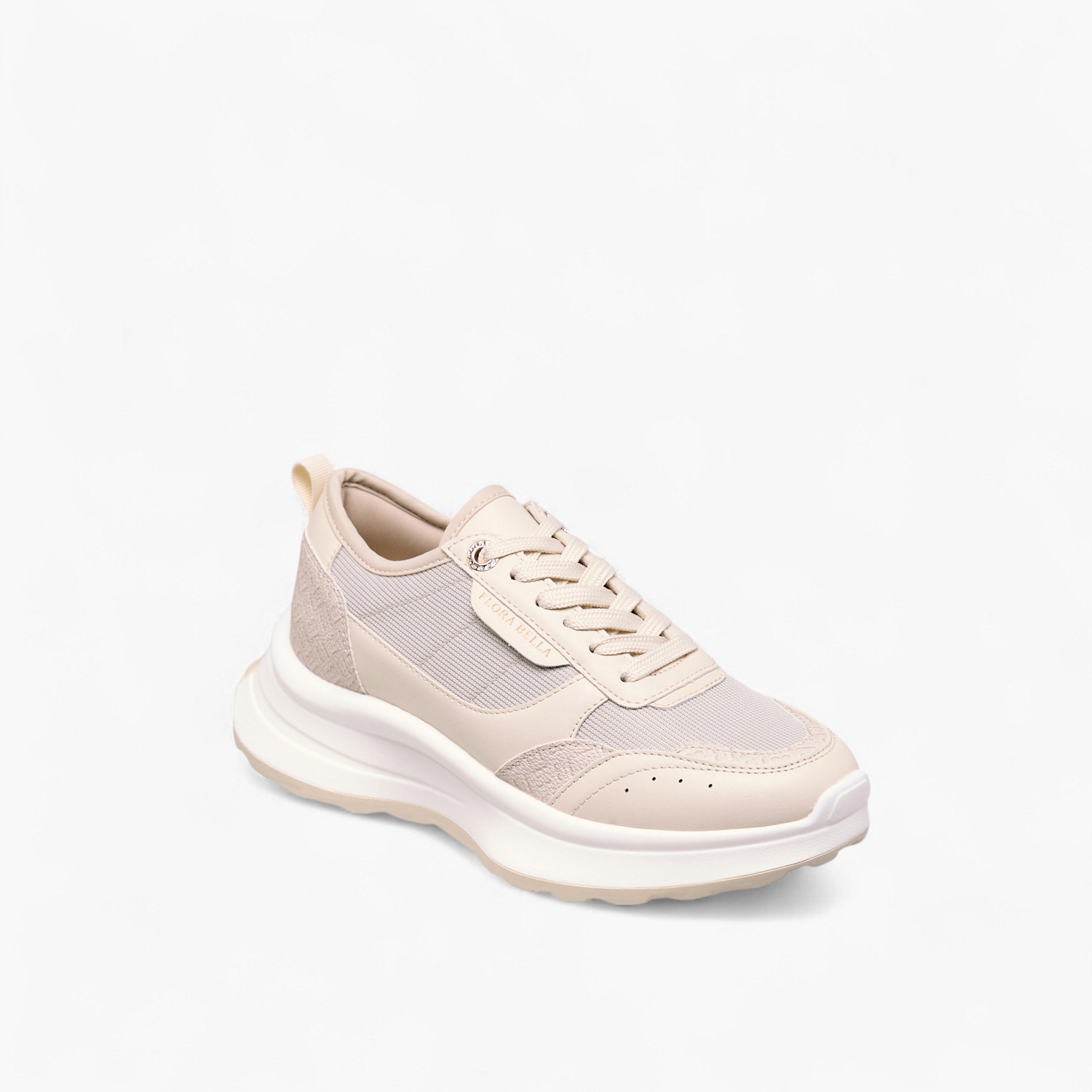 Flora Bella Monogram Print Sneakers with Lace-Up Closure-women-shoes-sneakers-image-2