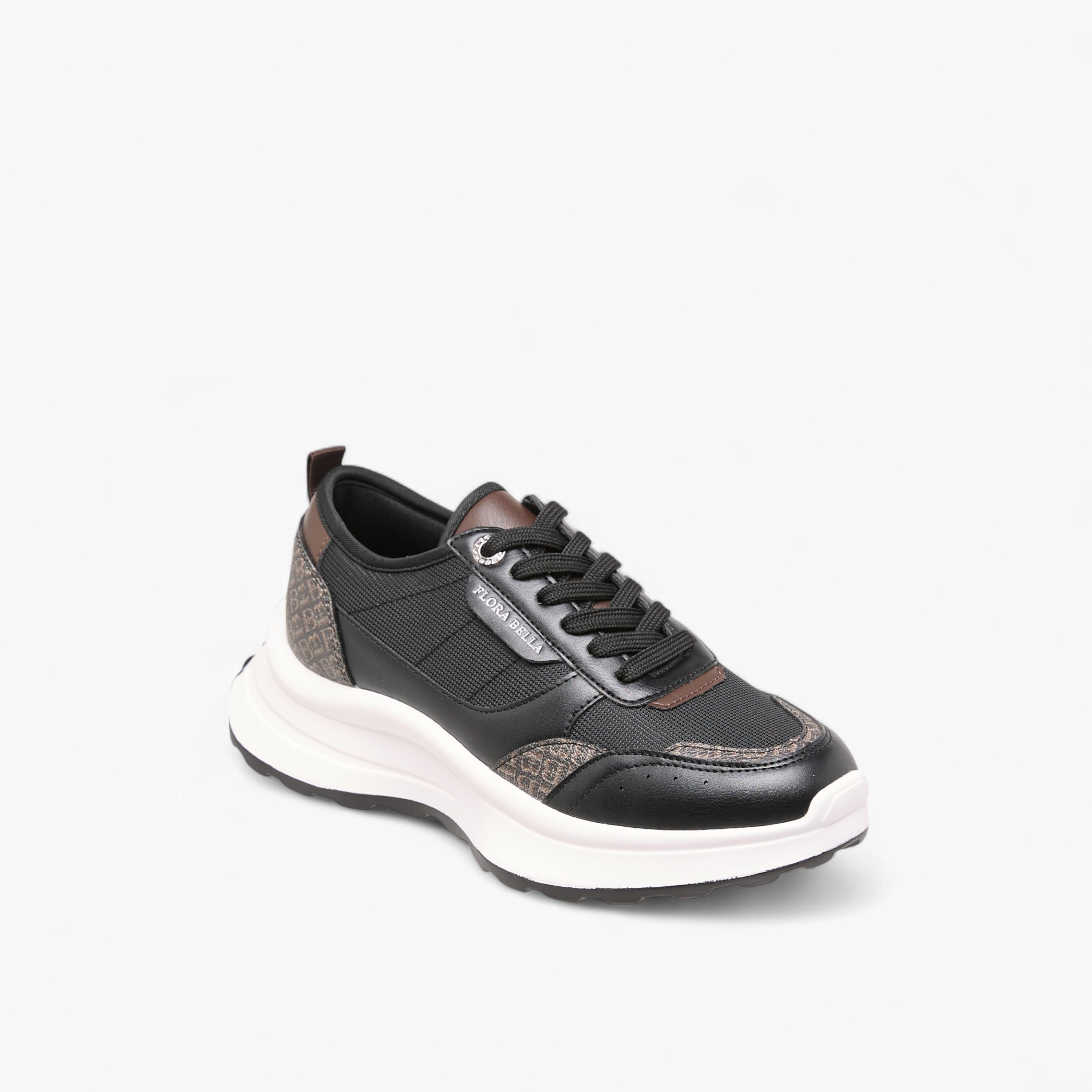 Flora Bella Monogram Print Sneakers with Lace-Up Closure-women-shoes-sneakers-image-2