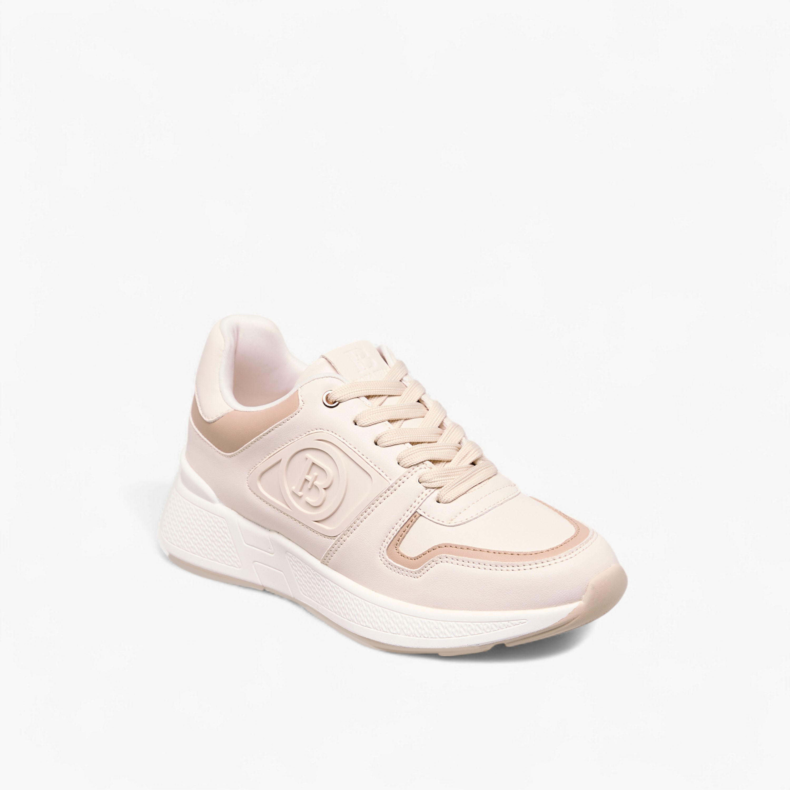 Flora Bella Logo Embossed Sneakers with Lace-Up Closure-women-shoes-sneakers-image-2