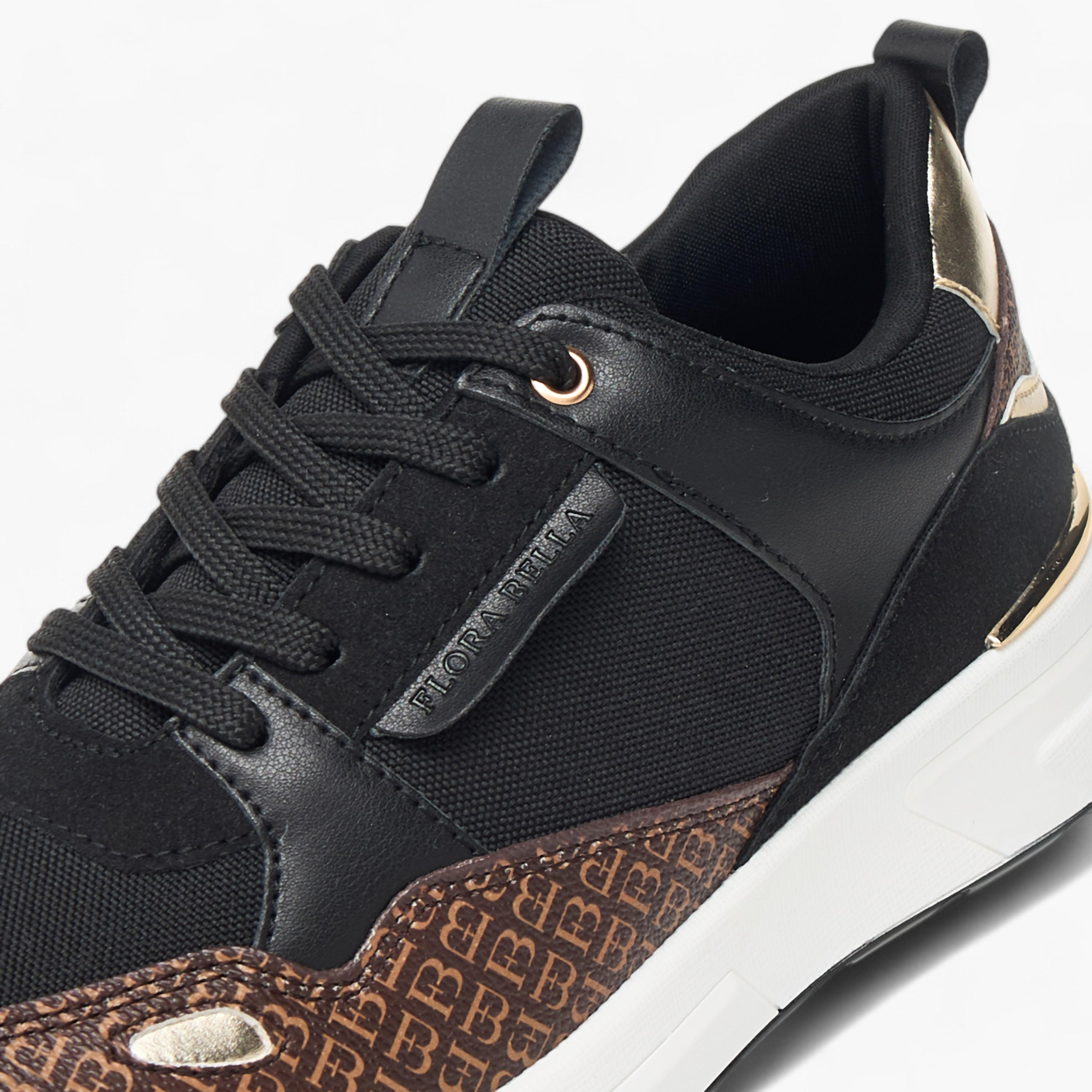 Flora Bella Monogram Print Sneakers with Lace-Up Closure-women-shoes-sneakers-image-4