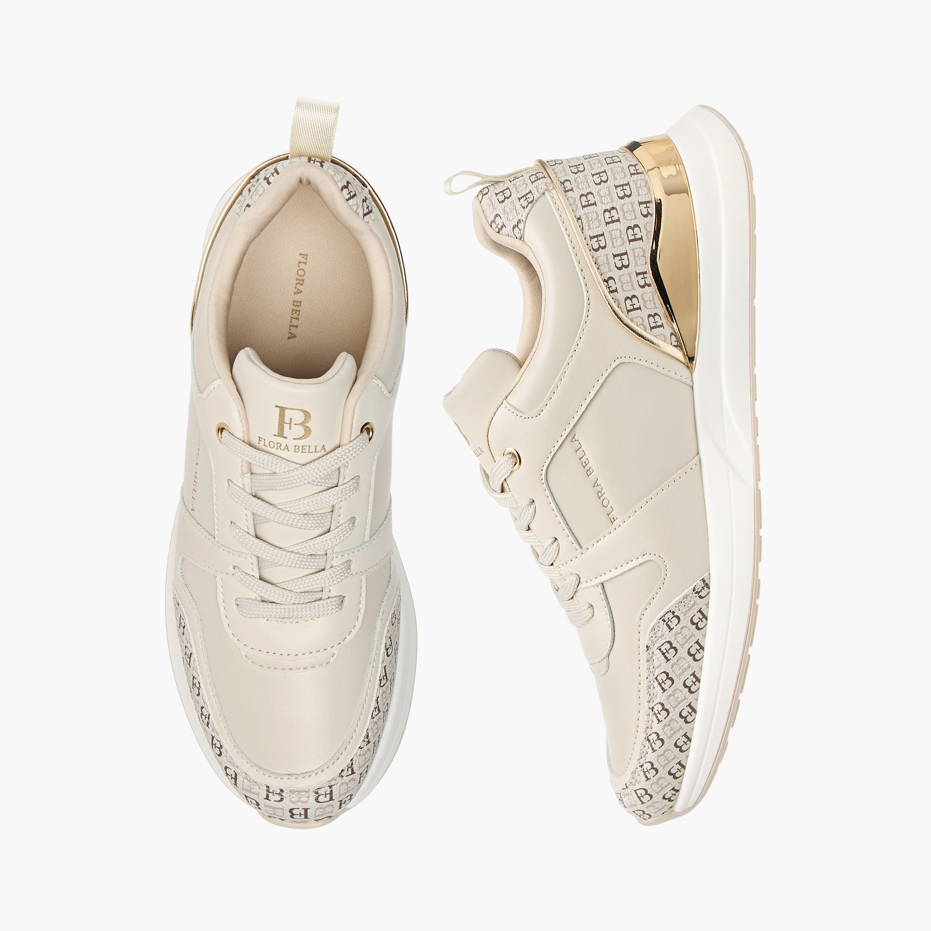 Flora Bella Monogram Print Sneakers with Lace-Up Closure-women-shoes-sneakers-image-1