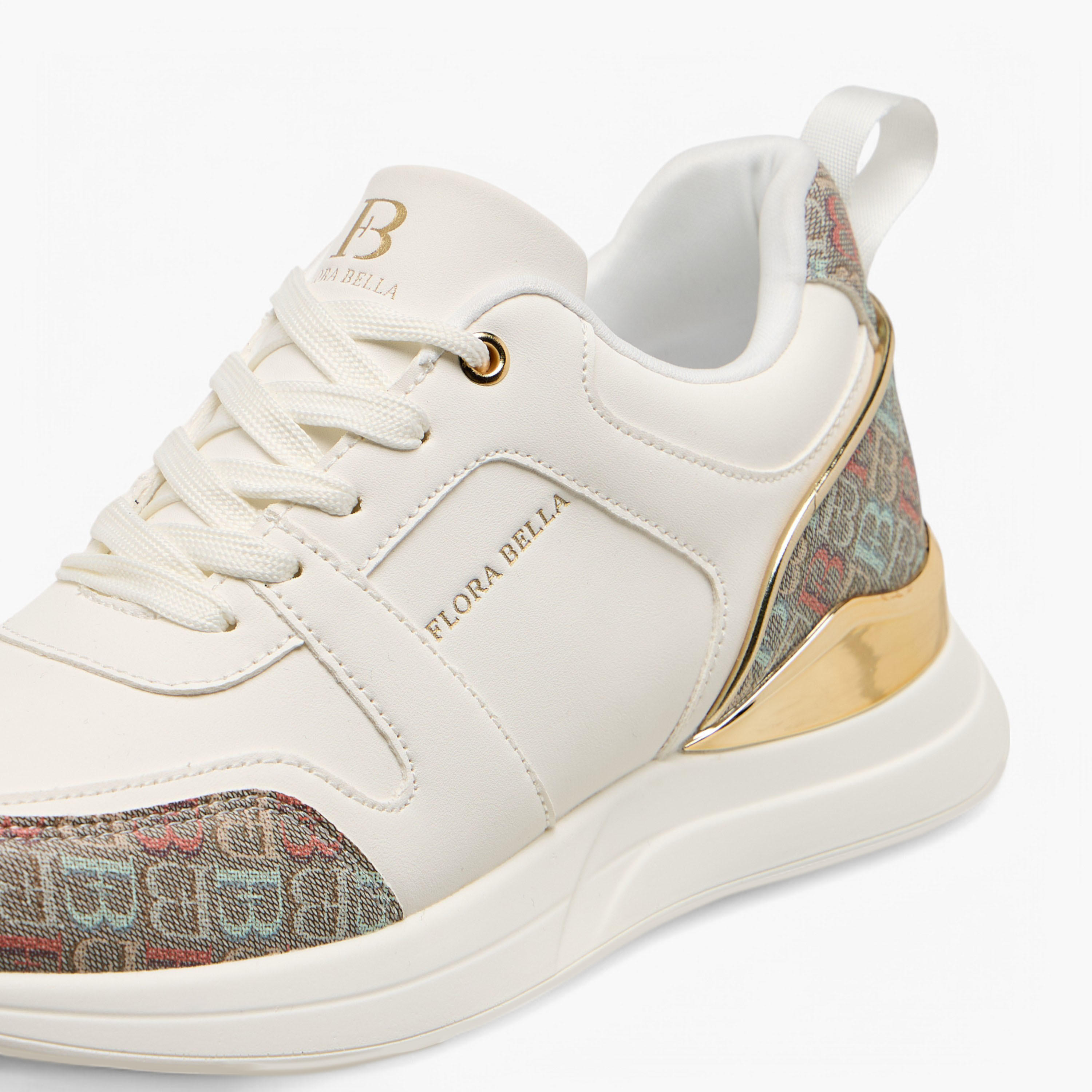 Flora Bella Monogram Print Sneakers with Lace-Up Closure-women-shoes-sneakers-image-4