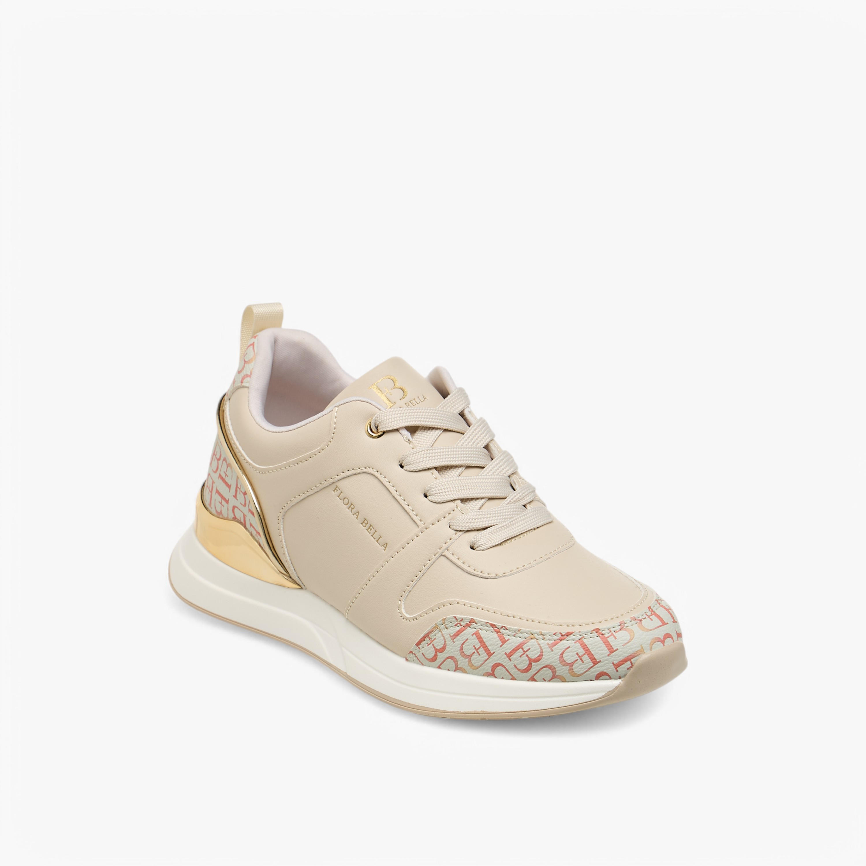 حذاء سنيكرز بطبعات مونوجرام ورباط إغلاق من فلورا بيلا-women-shoes-sneakers-image-2