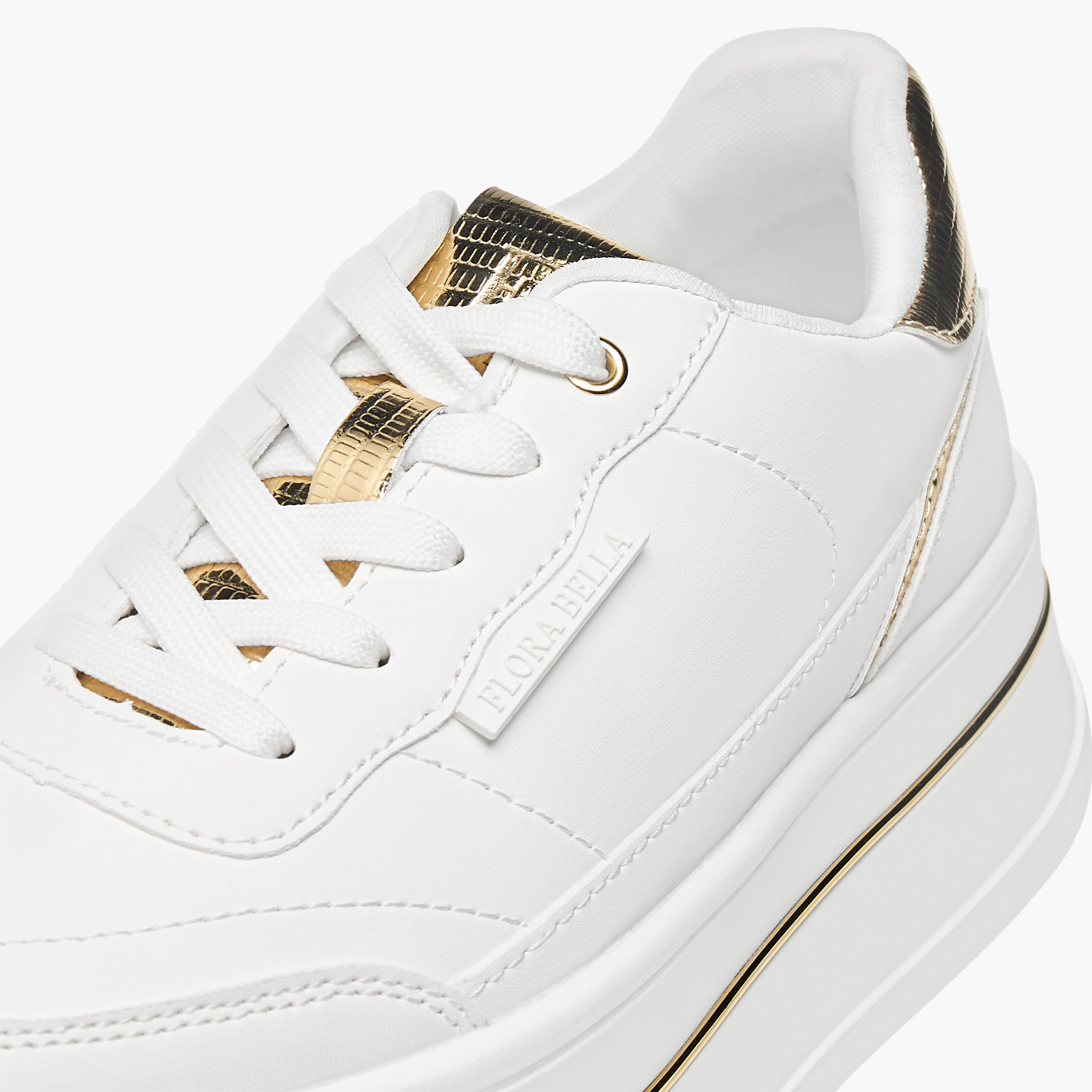 Flora Bella Monogram Embossed Ankle Sneakers with Lace-Up Closure-women-shoes-sneakers-image-4