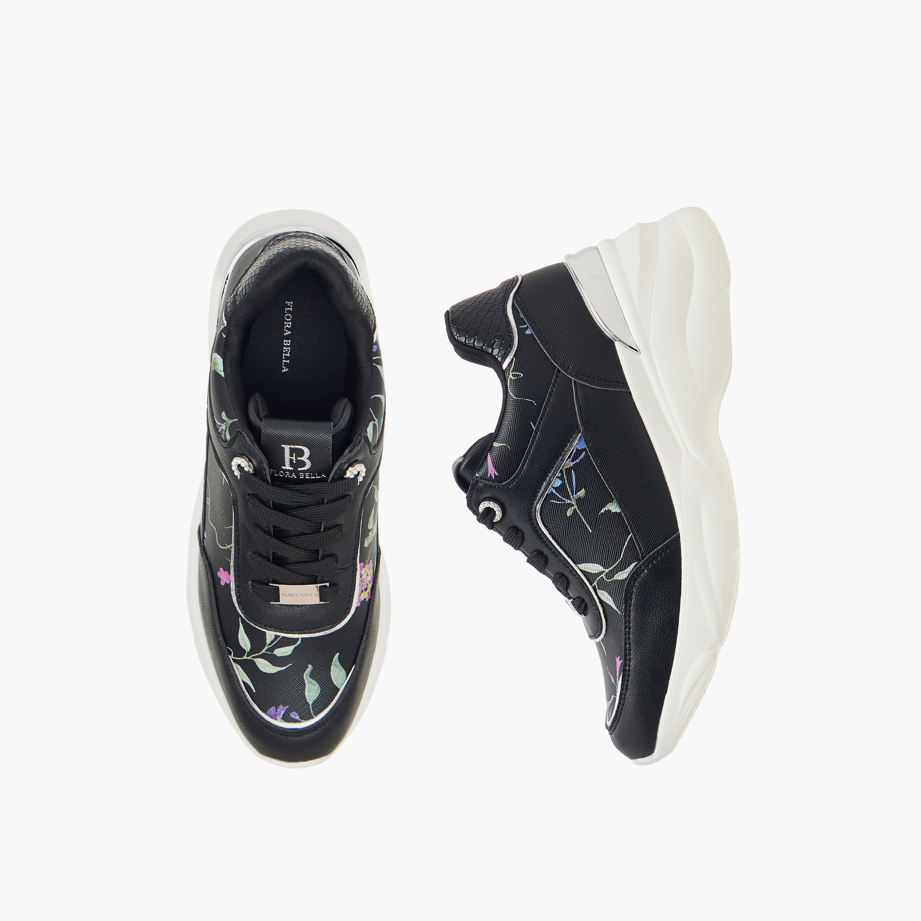 Flora Bella Floral Print Sneakers with Lace-Up Closure-women-shoes-sneakers-image-1