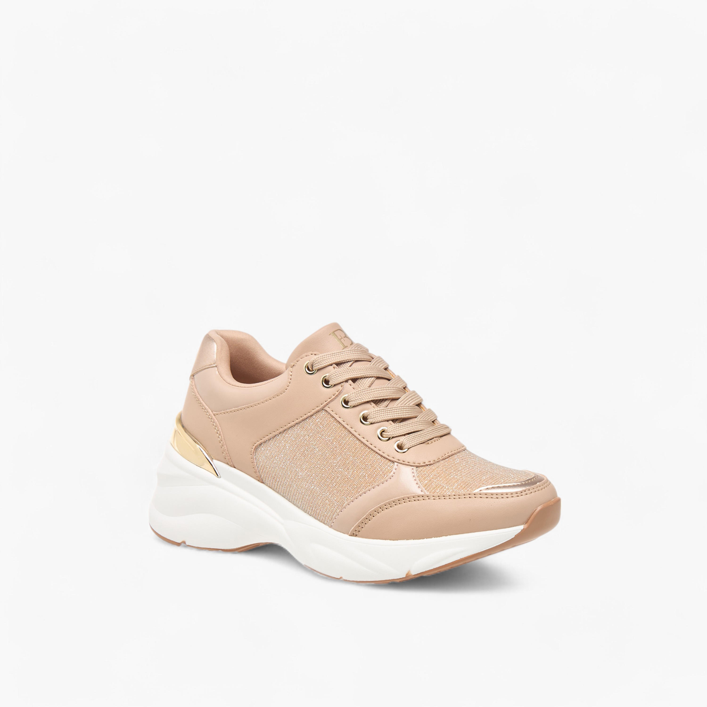 Flora Bella Glitter Textured Sneakers with Lace-Up Closure-women-shoes-sneakers-image-2