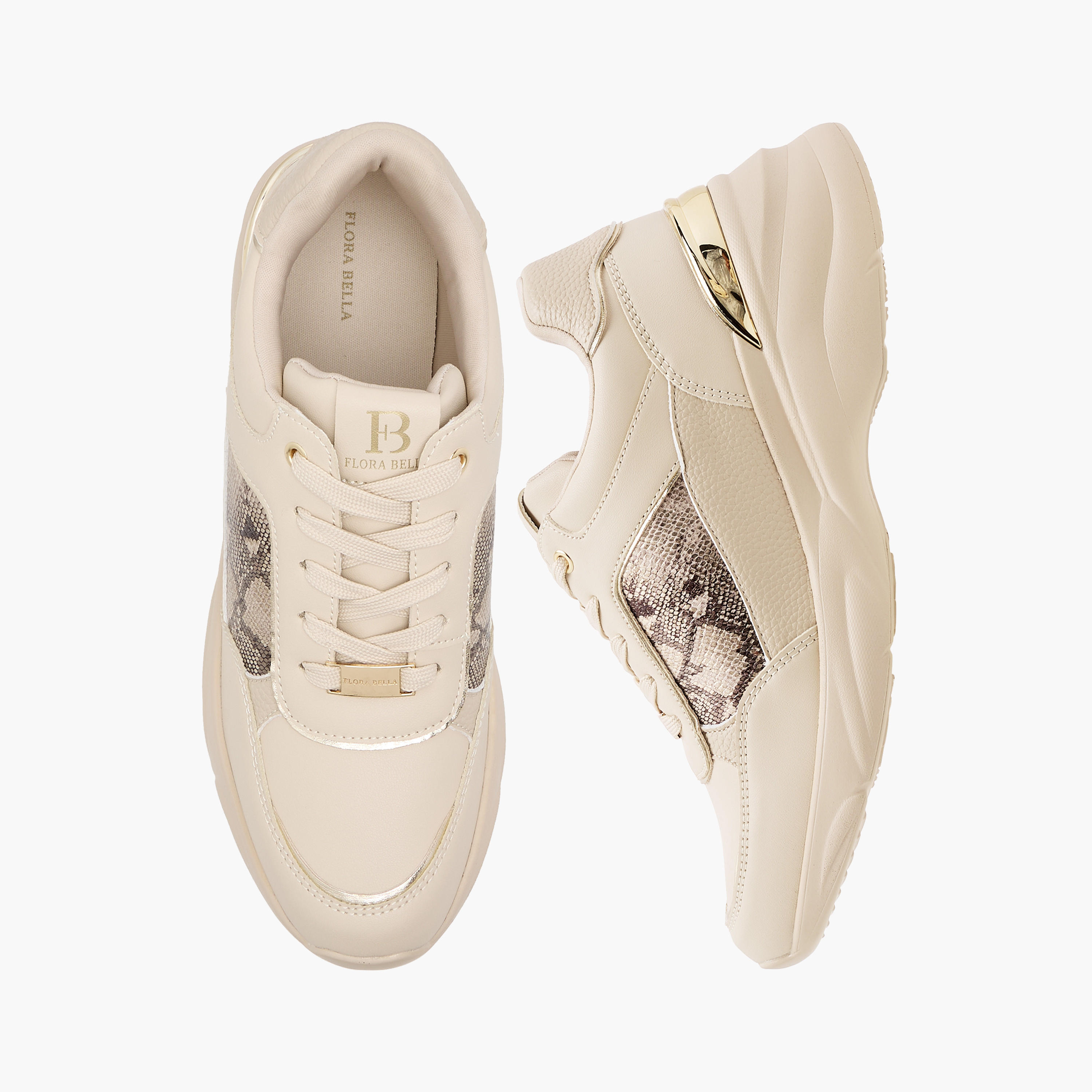 Flora Bella Animal Print Sneakers with Lace-Up Closure and Chunky Heels-women-shoes-sneakers-image-1