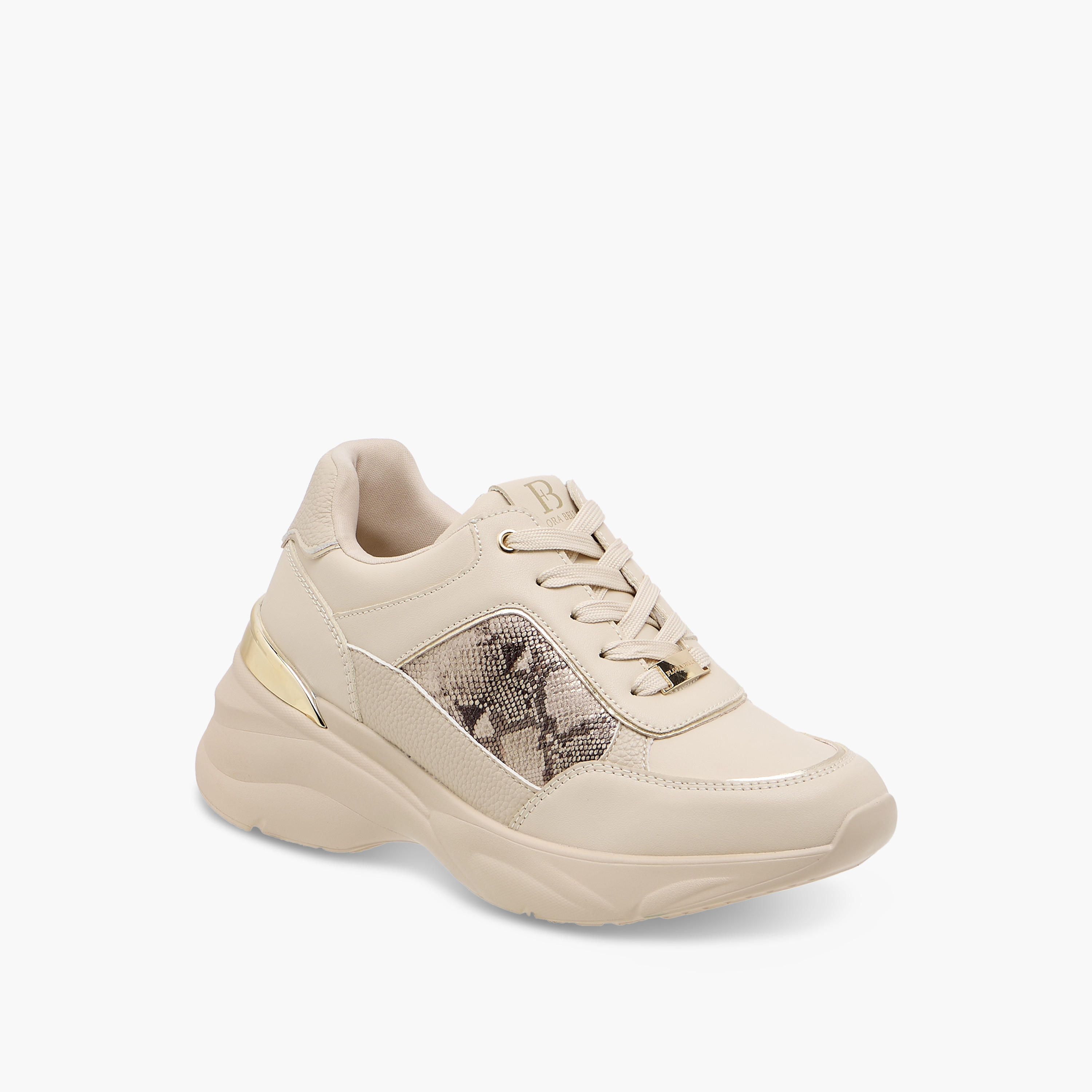 Flora Bella Animal Print Sneakers with Lace-Up Closure and Chunky Heels-women-shoes-sneakers-image-2