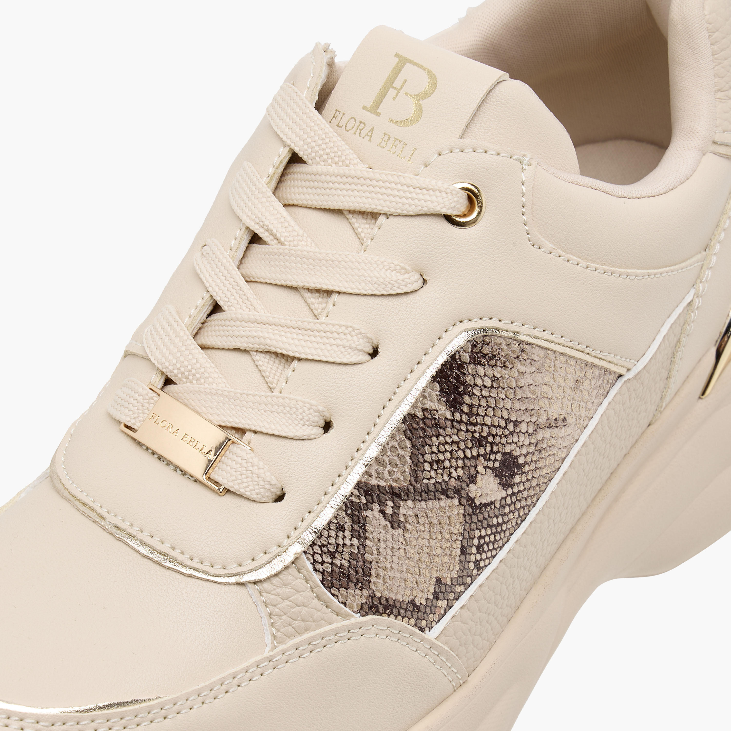 Flora Bella Animal Print Sneakers with Lace-Up Closure and Chunky Heels-women-shoes-sneakers-image-4