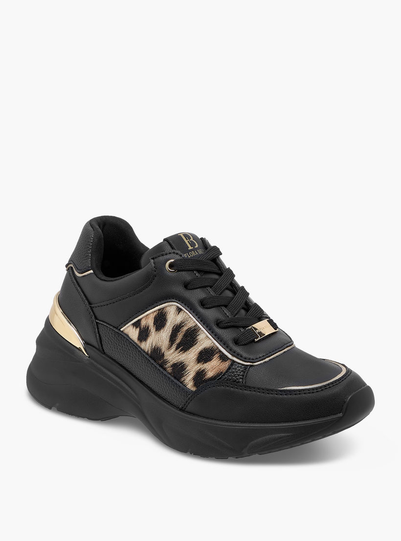 حذاء سنيكرز برباط إغلاق وطبعات حيوانات من فلورا بيلا-women-shoes-sneakers-image-2