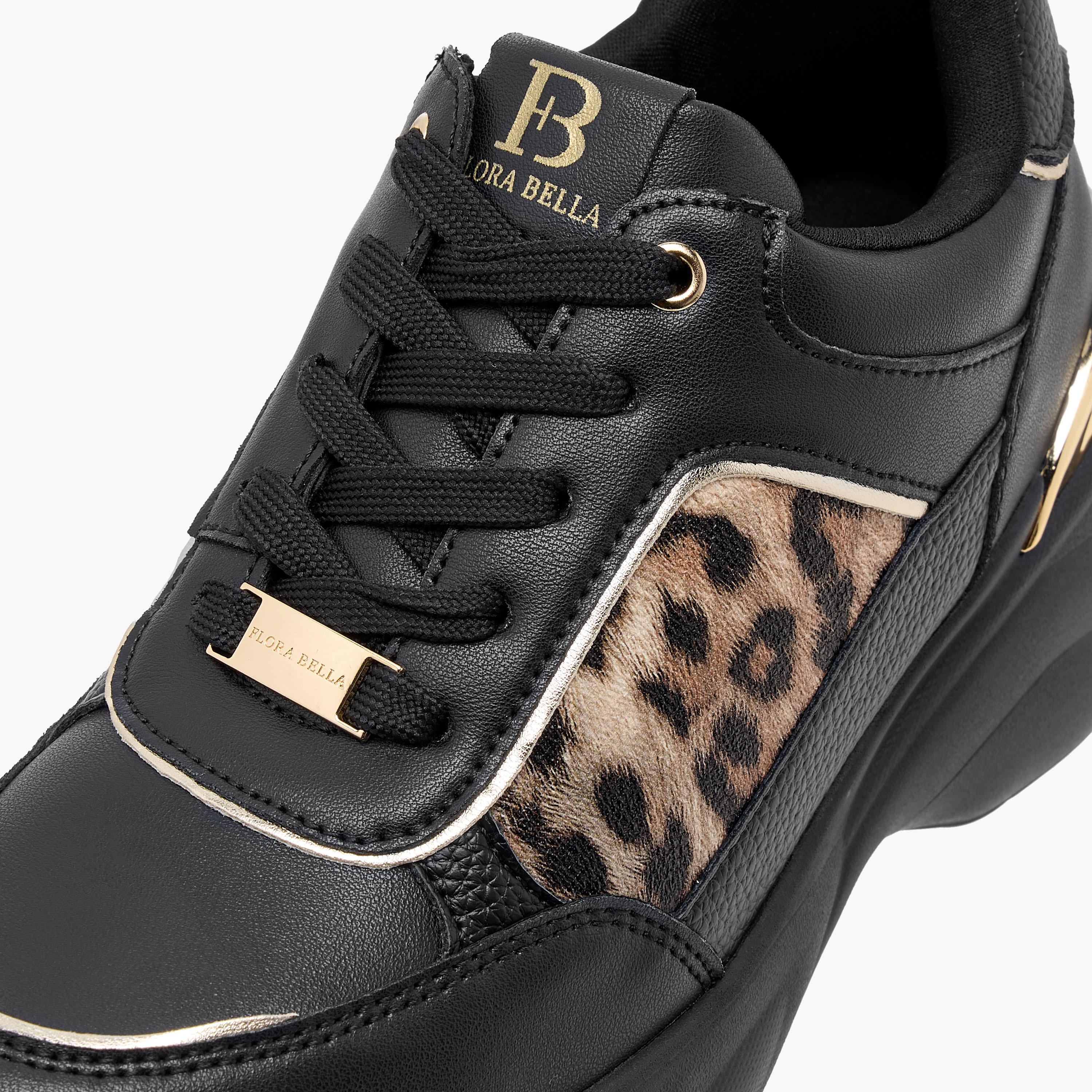 حذاء سنيكرز برباط إغلاق وطبعات حيوانات من فلورا بيلا-women-shoes-sneakers-image-4