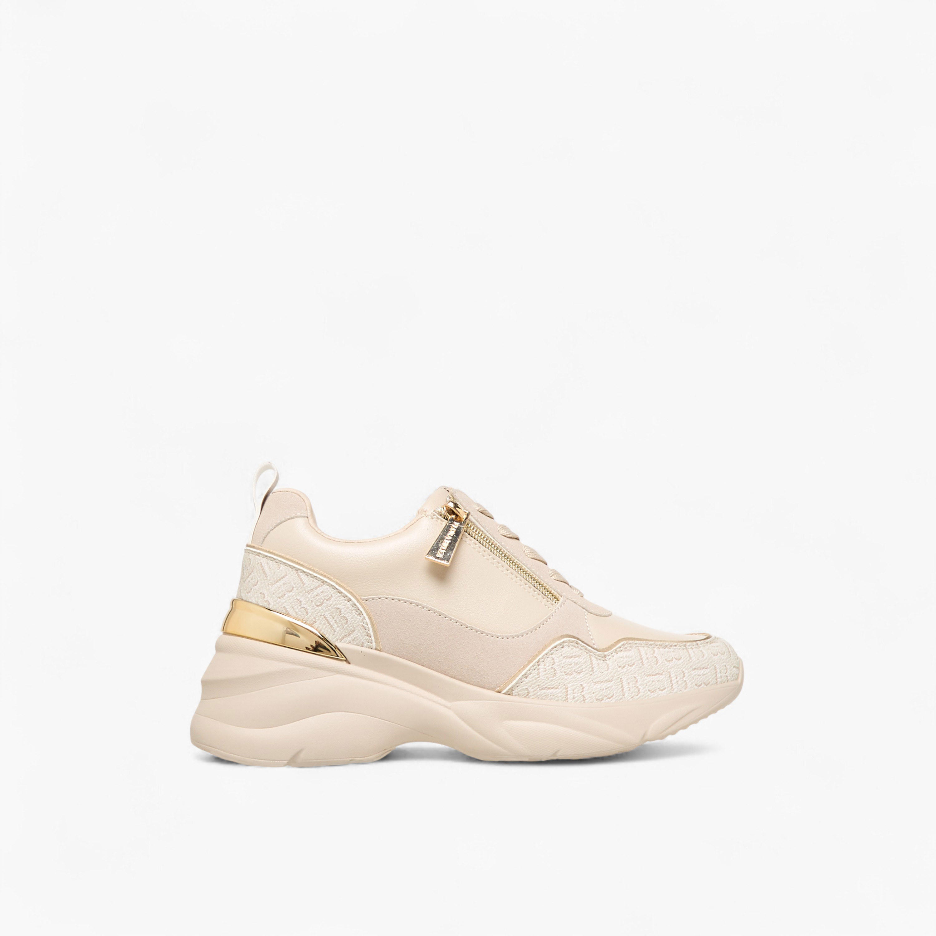 Flora Bella Women Monogram Panel Lace-Up Sneakers-women-shoes-sneakers-image-3