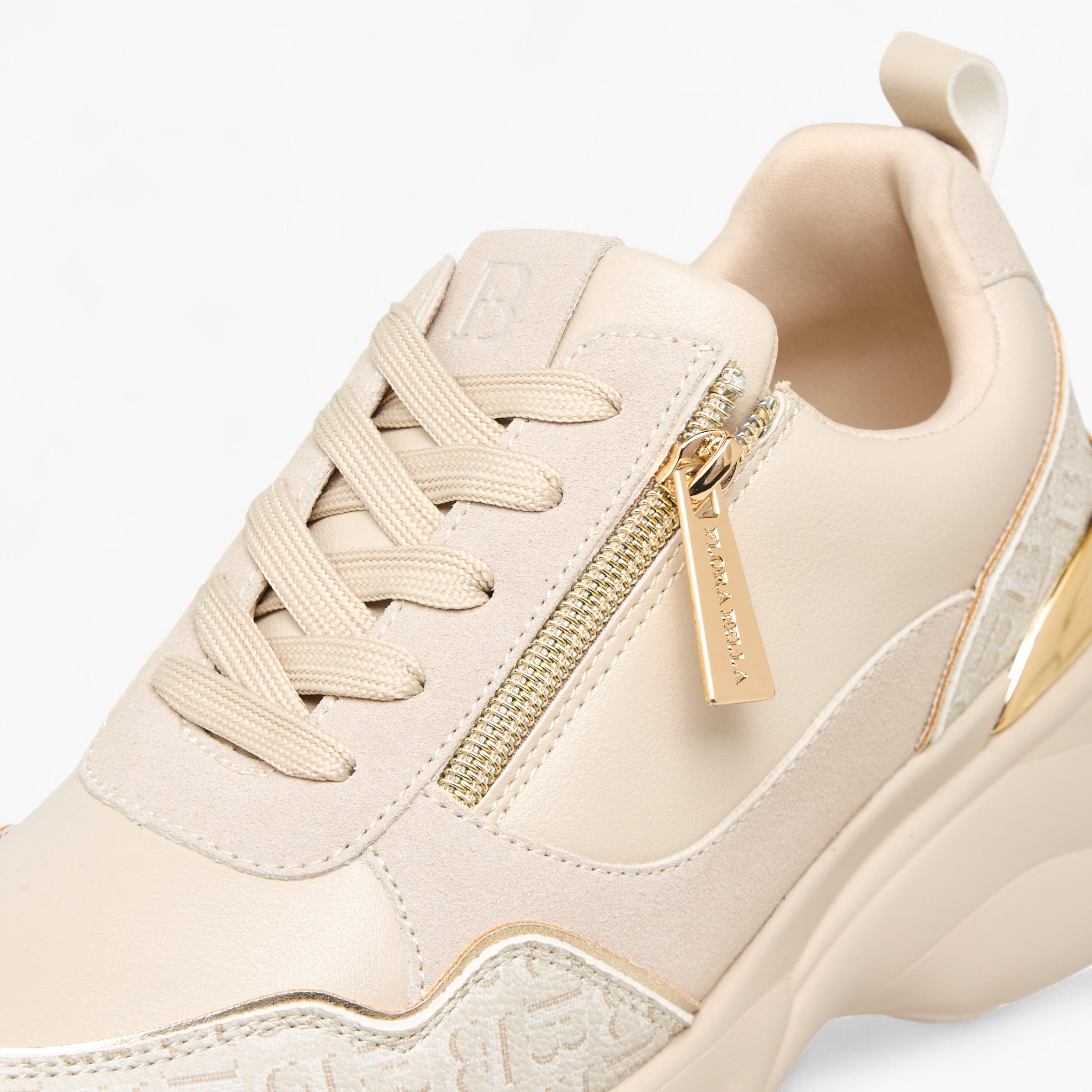 Flora Bella Women Monogram Panel Lace-Up Sneakers-women-shoes-sneakers-image-4
