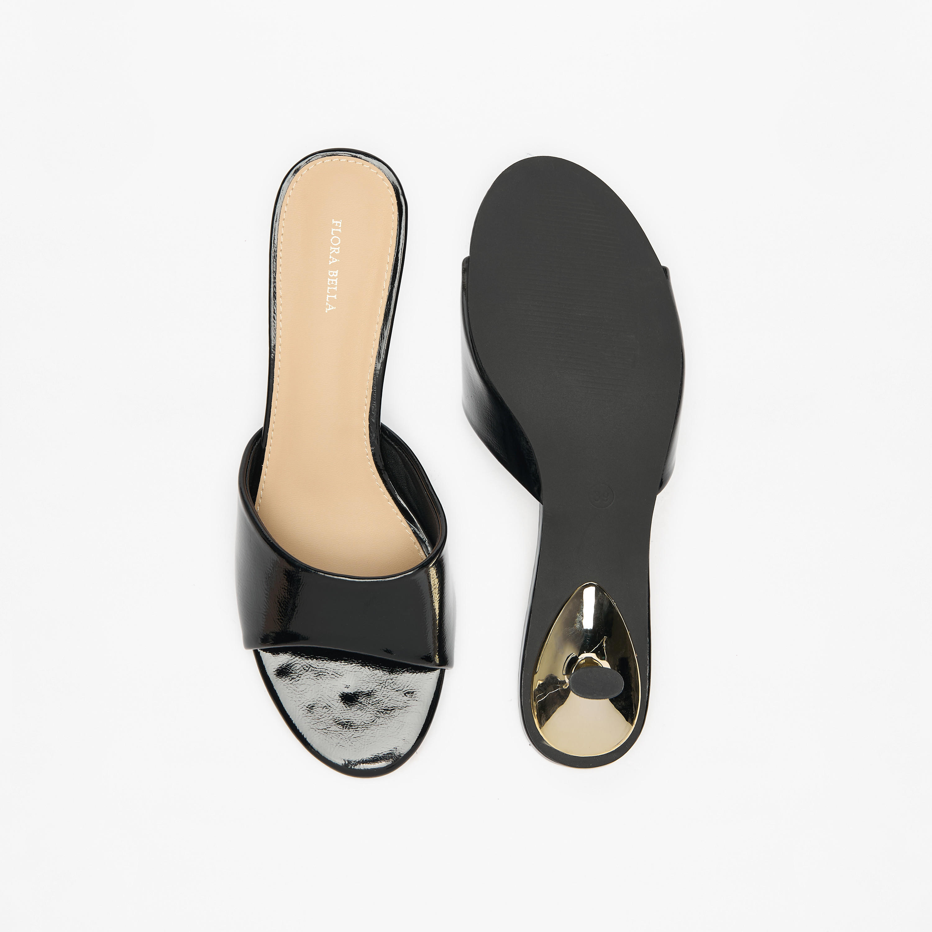 صندل سهل الارتداء سادة بكعب صغير من فلورا بيلا-women-shoes-sandals-heeled-image-4