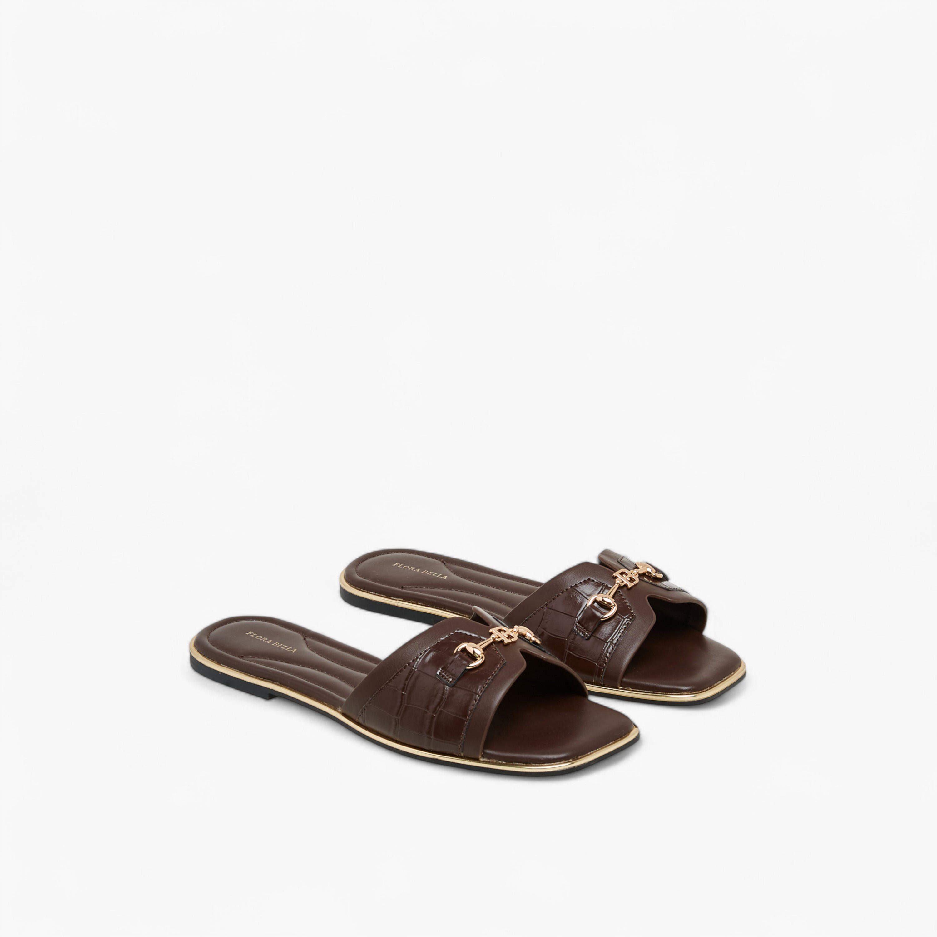 Flora Bella Solid Slip-On Flat Sandals with Metal Accent-women-shoes-flats-sandals-image-1