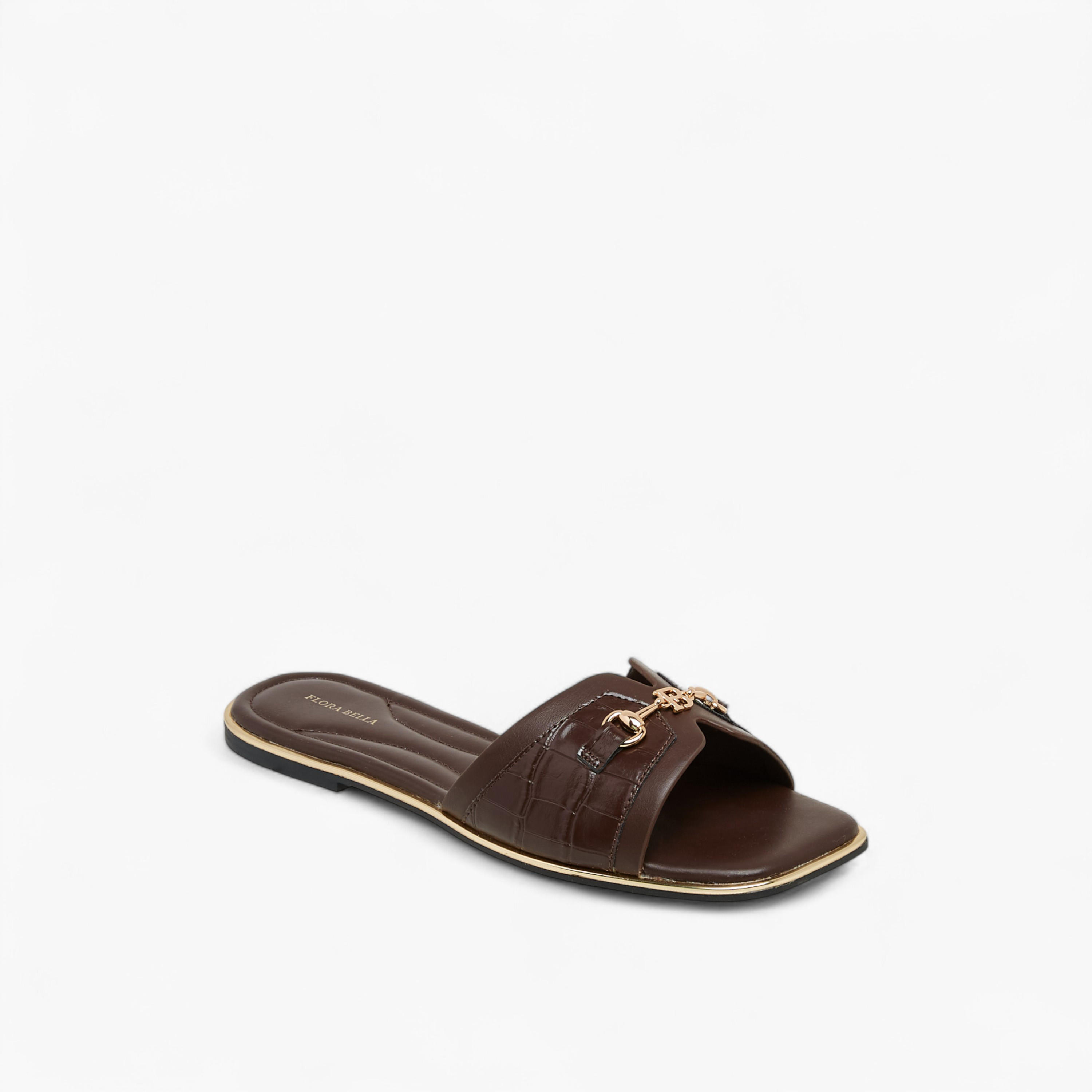 Flora Bella Solid Slip-On Flat Sandals with Metal Accent-women-shoes-flats-sandals-image-2