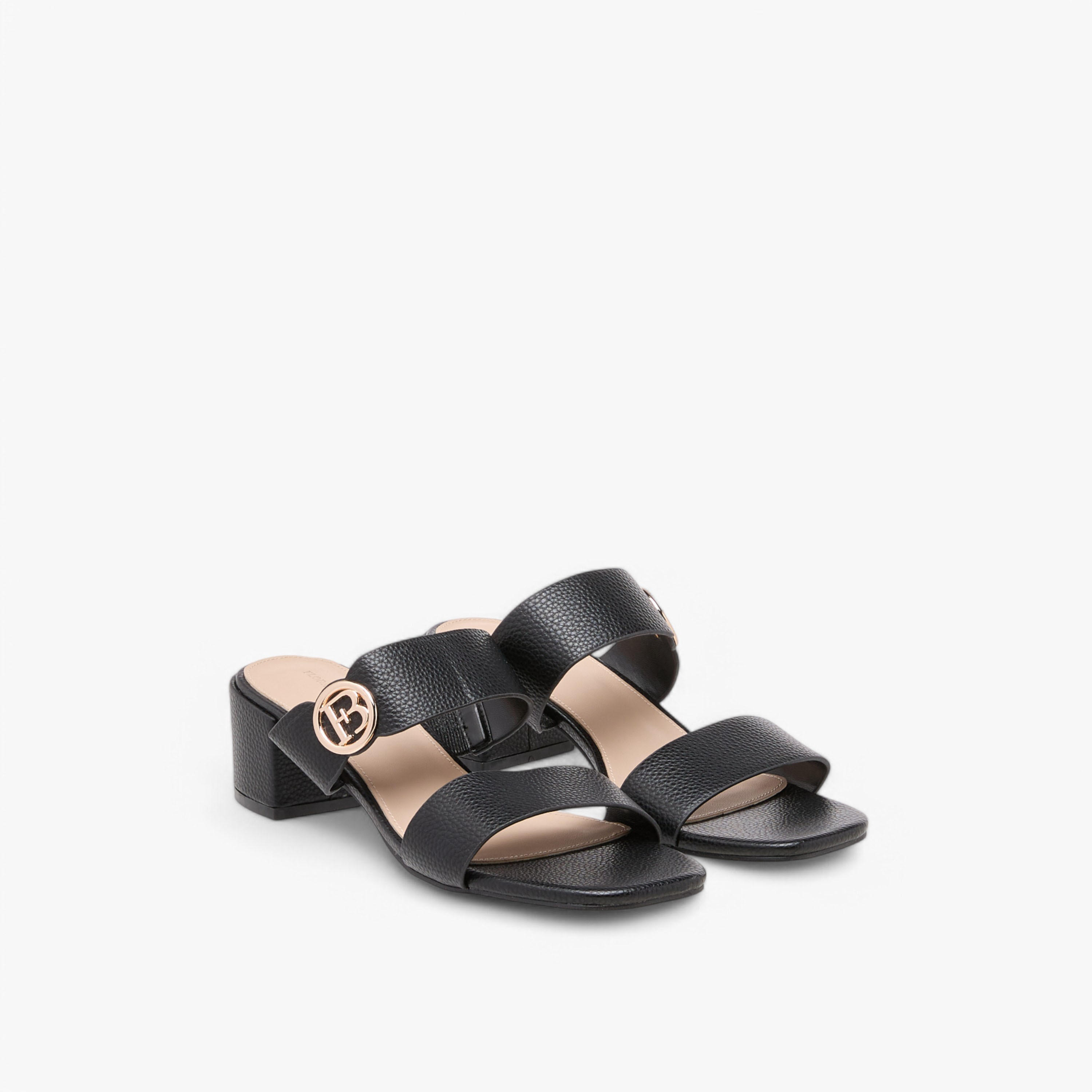 Flora Bella Monogram Accent Blocked Heel Slip-On Sandals-women-shoes-sandals-heeled-image-1