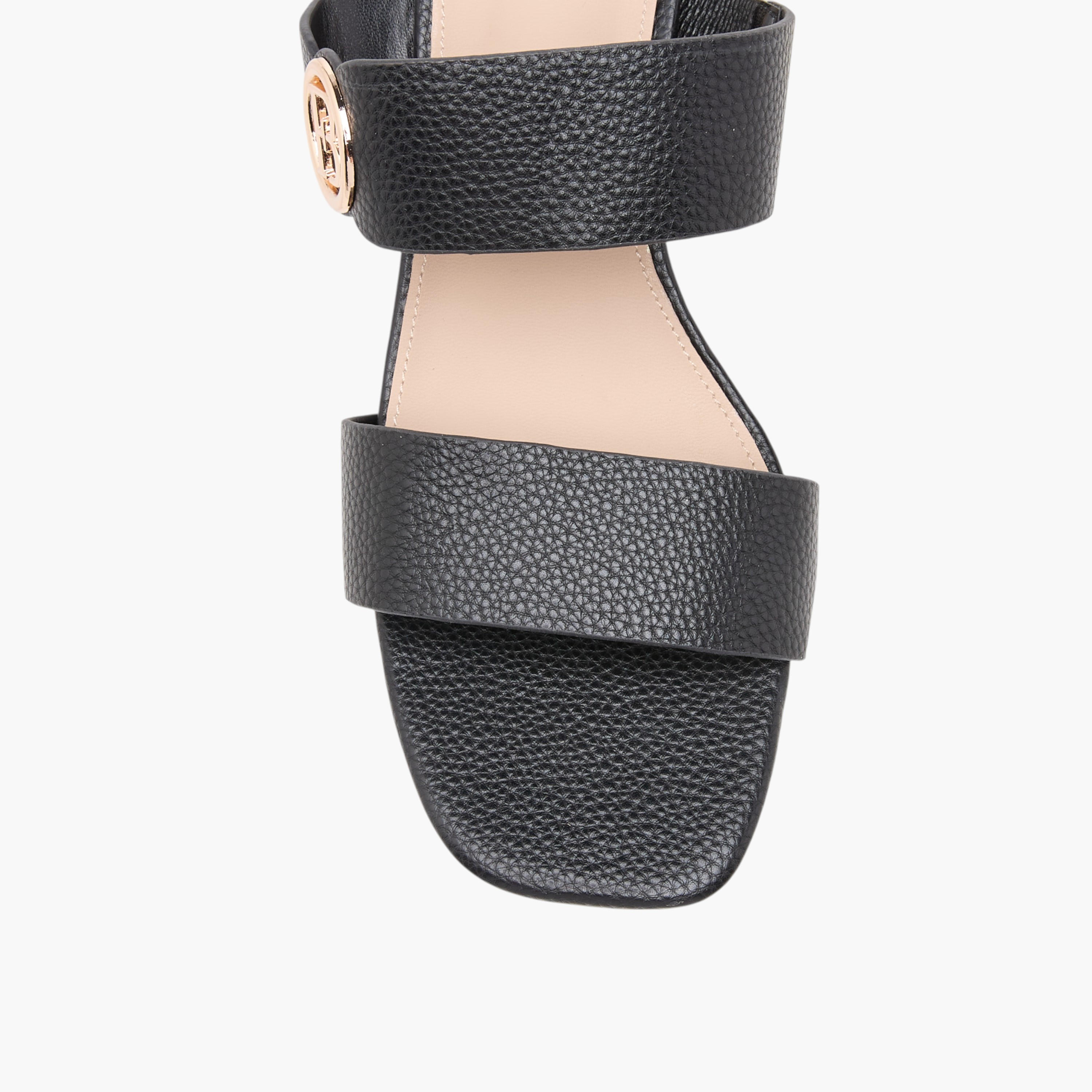 Flora Bella Monogram Accent Blocked Heel Slip-On Sandals-women-shoes-sandals-heeled-image-4