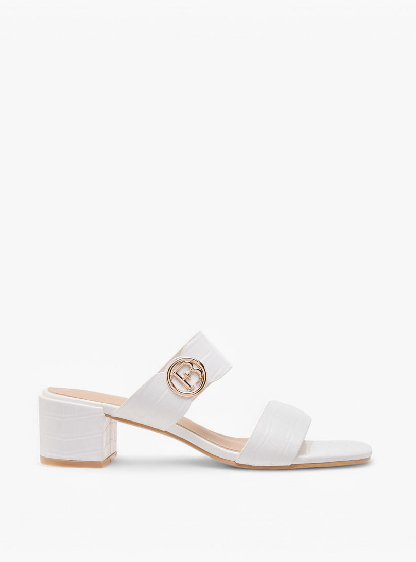 صندل سهل الارتداء بكعب سميك وزينة مونوجرام من فلورا بيلا-women-shoes-sandals-heeled-image-3