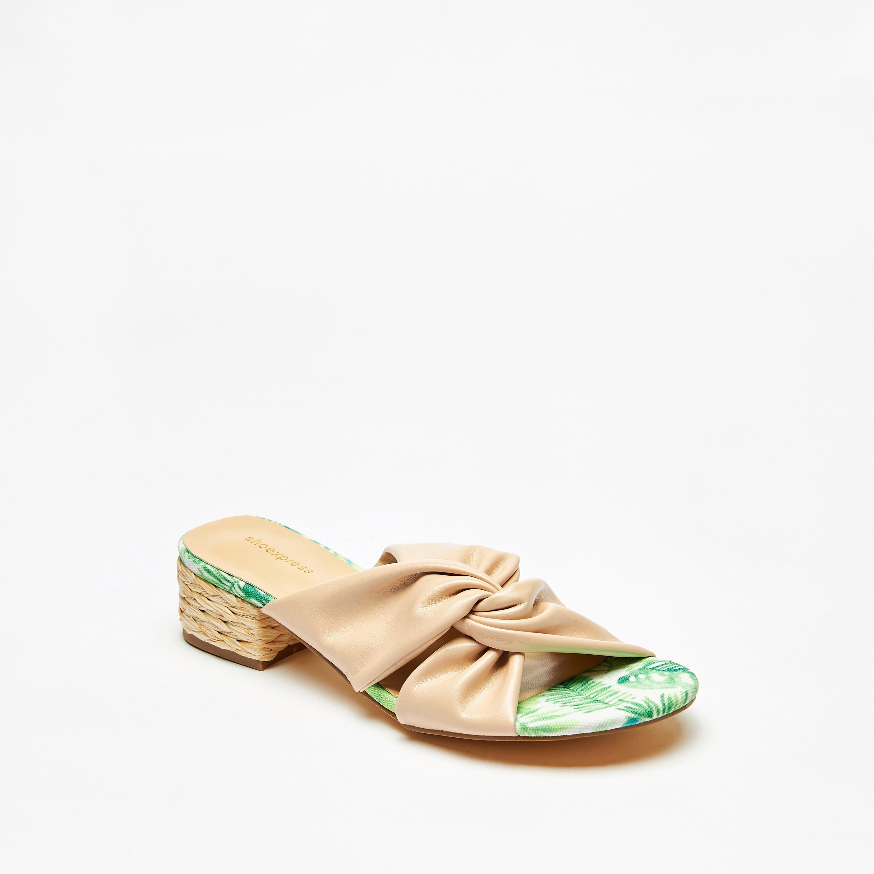 Solid Cross Strap Slip-On Sandals with Block Heels-women-shoes-heels-image-1